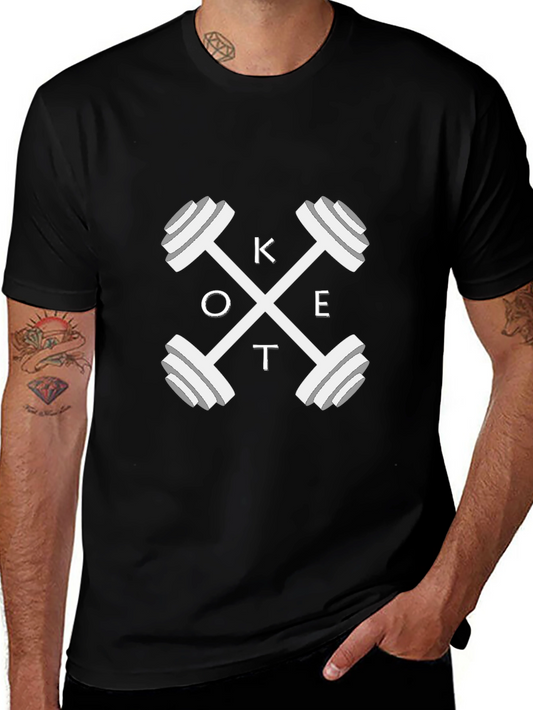 Keto Fitness T-Shirt - Crossfit Dumbbell Design
