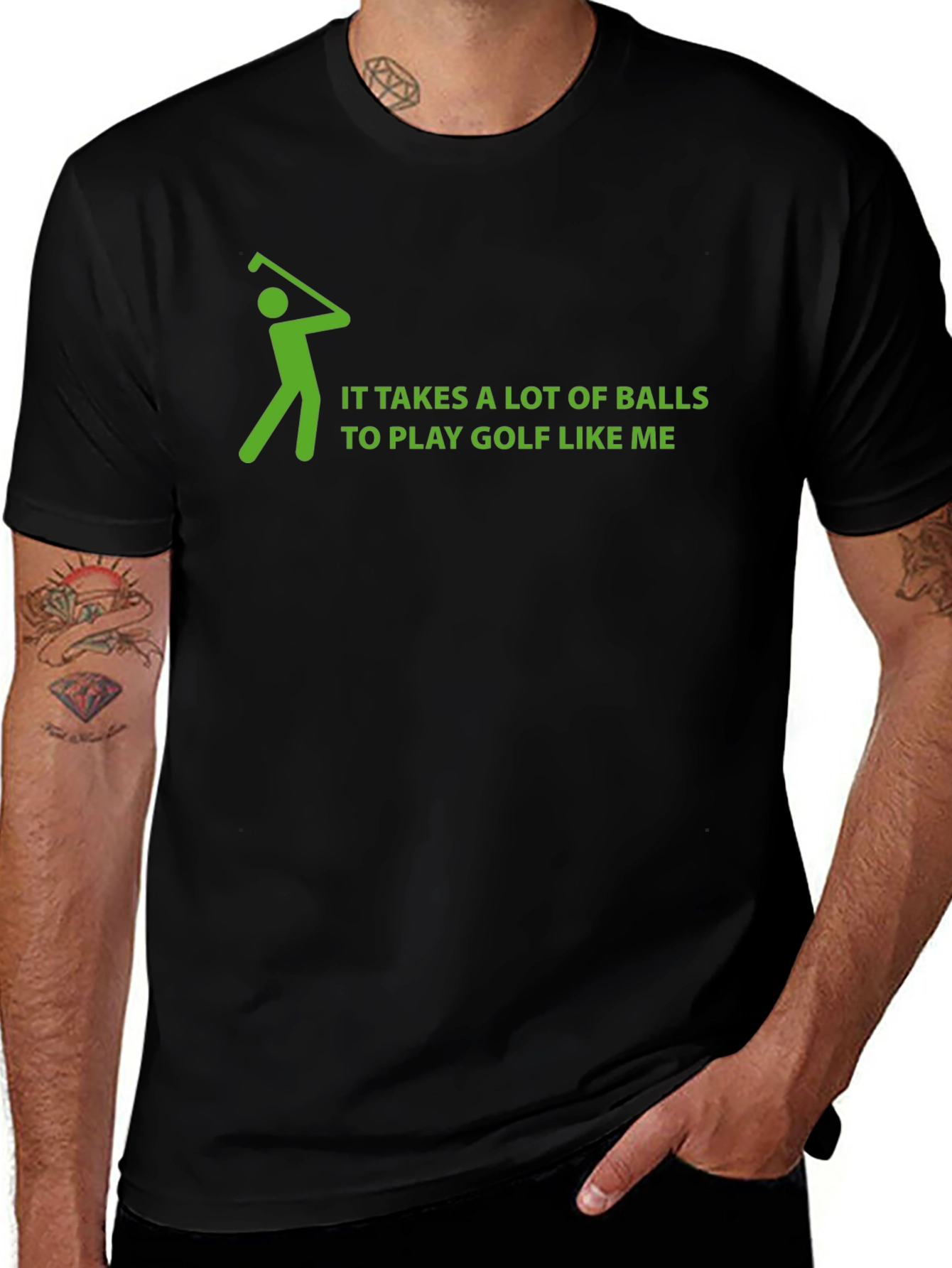 Golf Humor T-Shirt: Takes a Lot of Balls