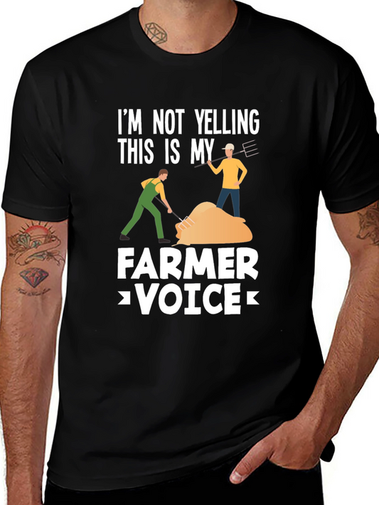 Farmer Voice T-Shirt - Novelty Graphic Tee