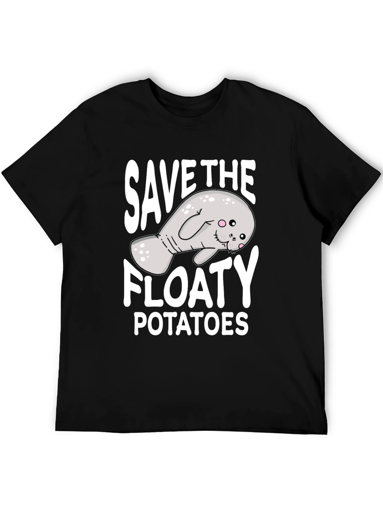 Save the Floaty Potatoes T-Shirt - Manatee Lover Tee