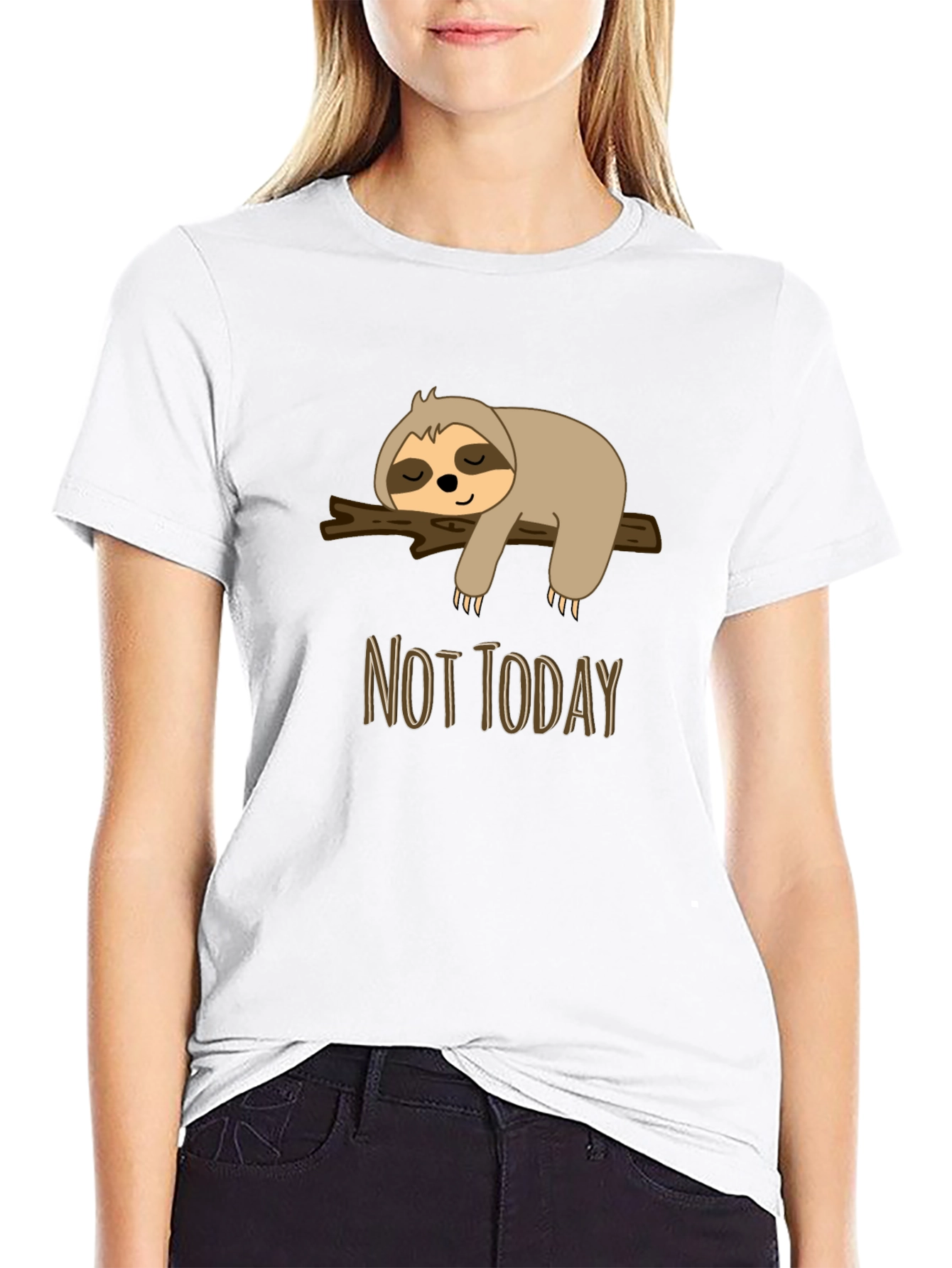 Sloth Not Today Graphic Tee - Relaxed Casual Wear