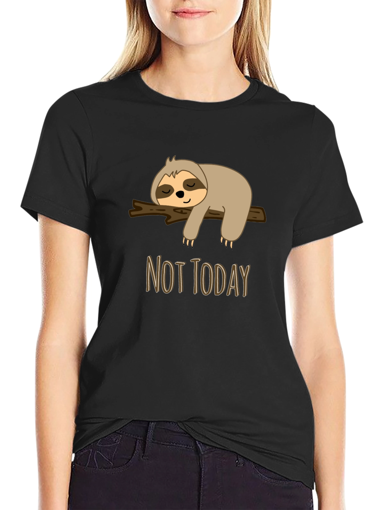 Sloth Not Today Graphic Tee - Relaxed Casual Wear
