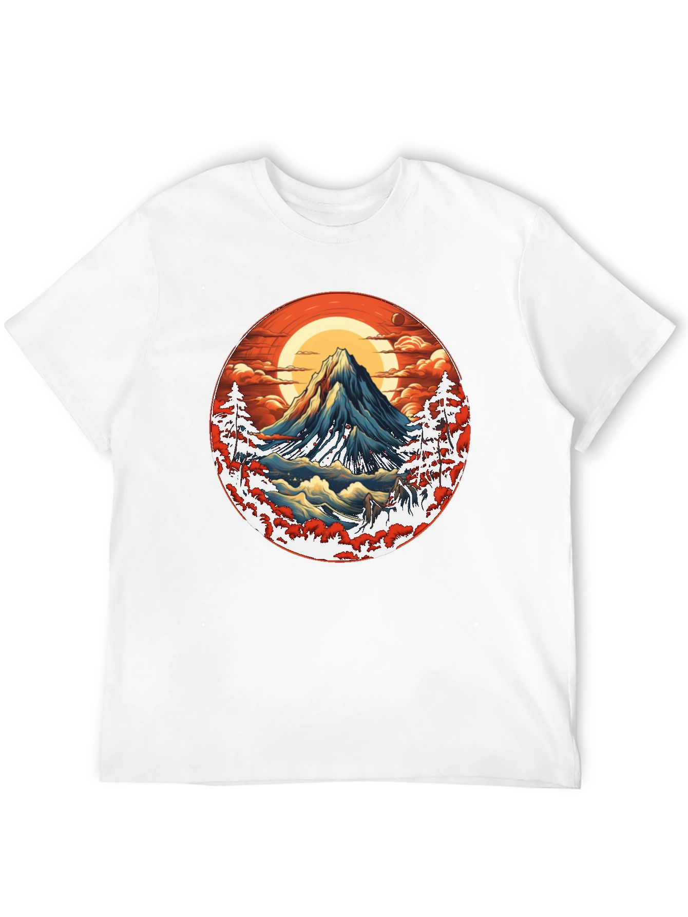 Mountain Graphic Black Tee - Nature Inspired Design