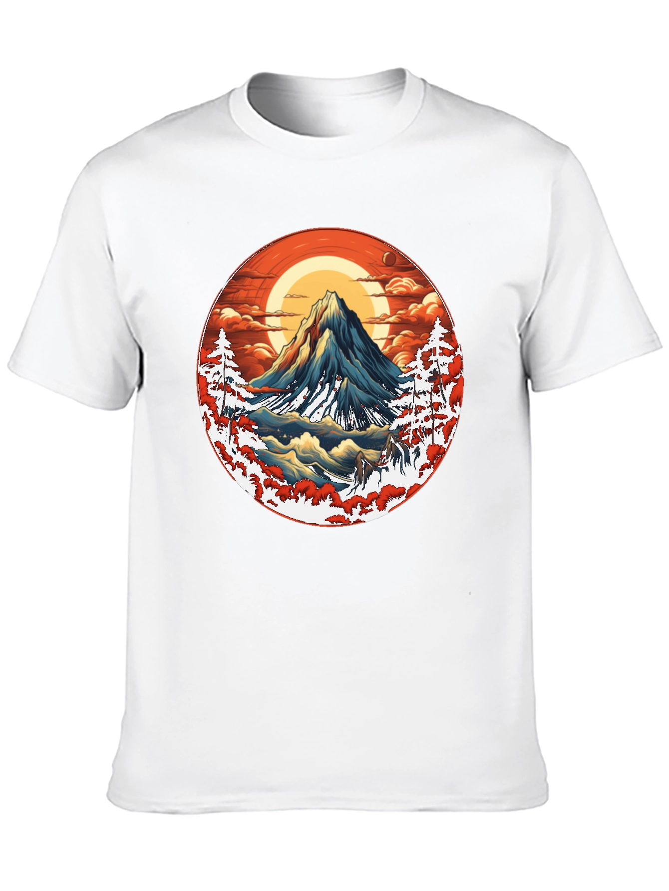Mountain Graphic Black Tee - Nature Inspired Design