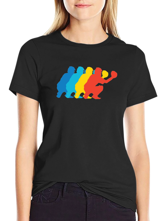 Baseball Catcher Silhouette Graphic Tee
