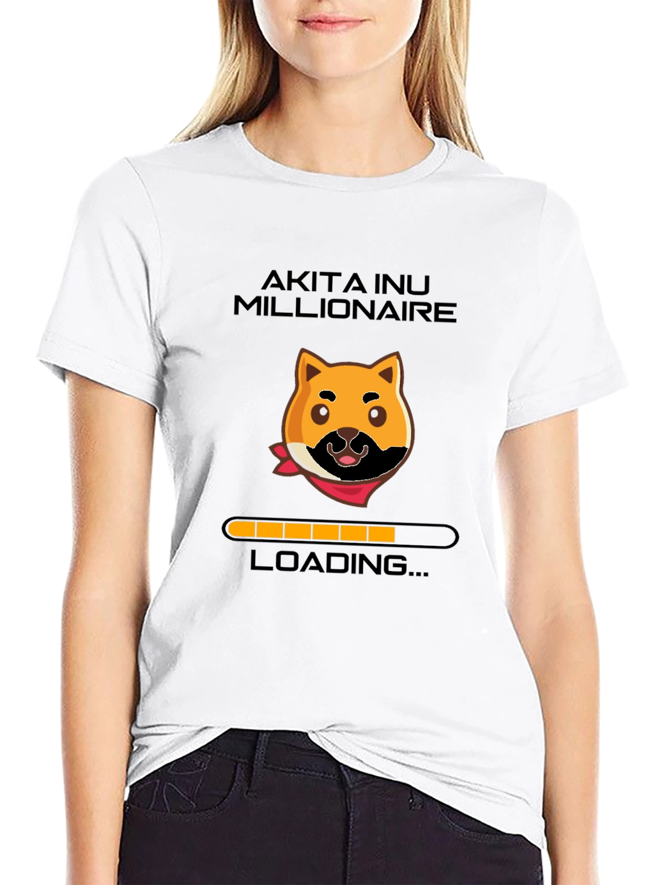 Akita Inu Millionaire Loading T-Shirt - Black