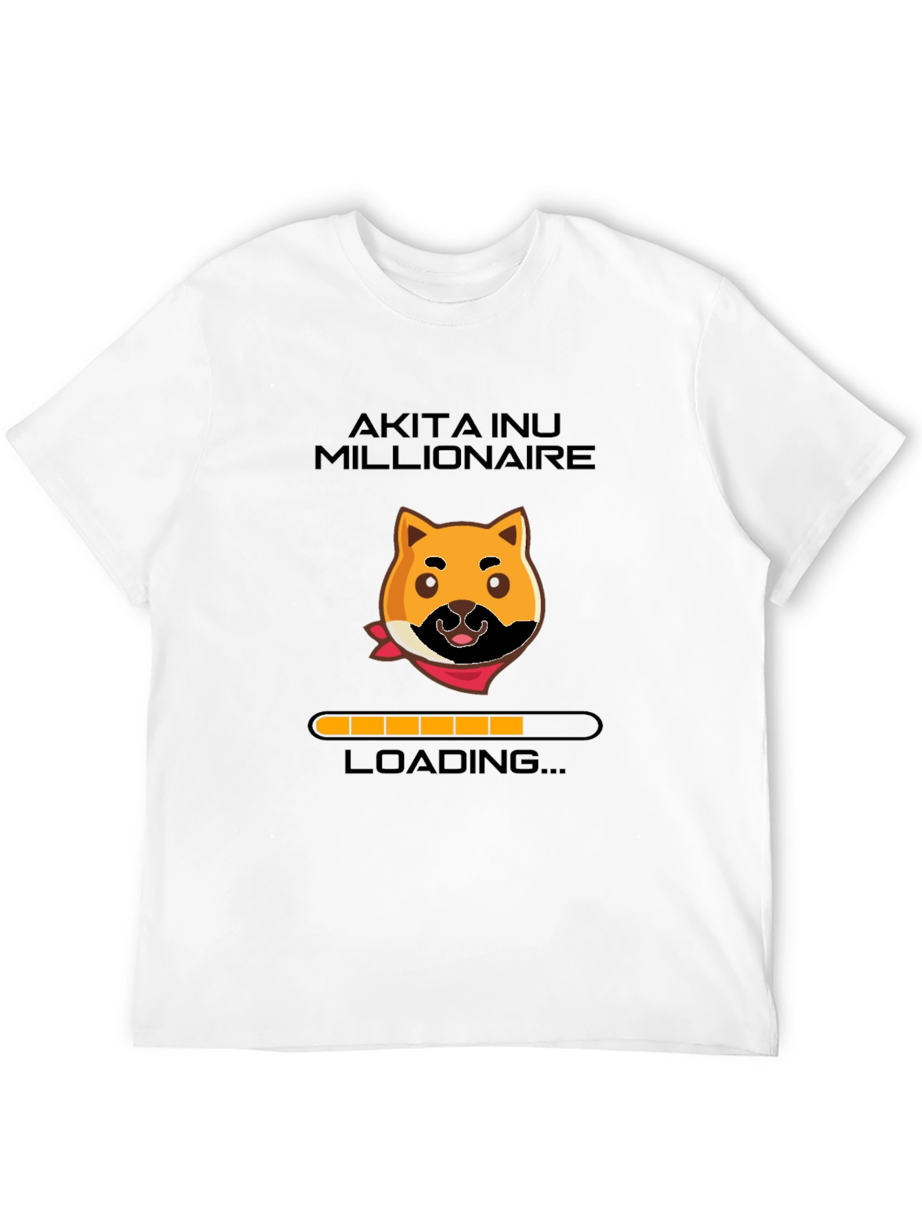 Akita Inu Millionaire Loading T-Shirt - Black