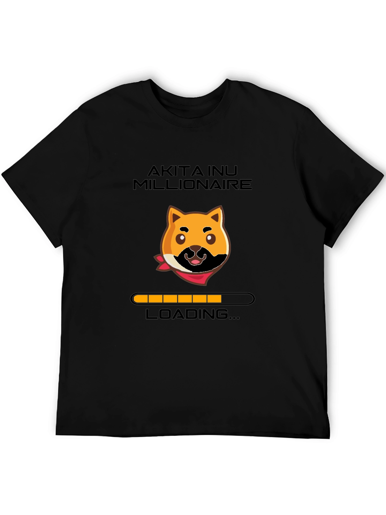 Akita Inu Millionaire Loading T-Shirt - Black