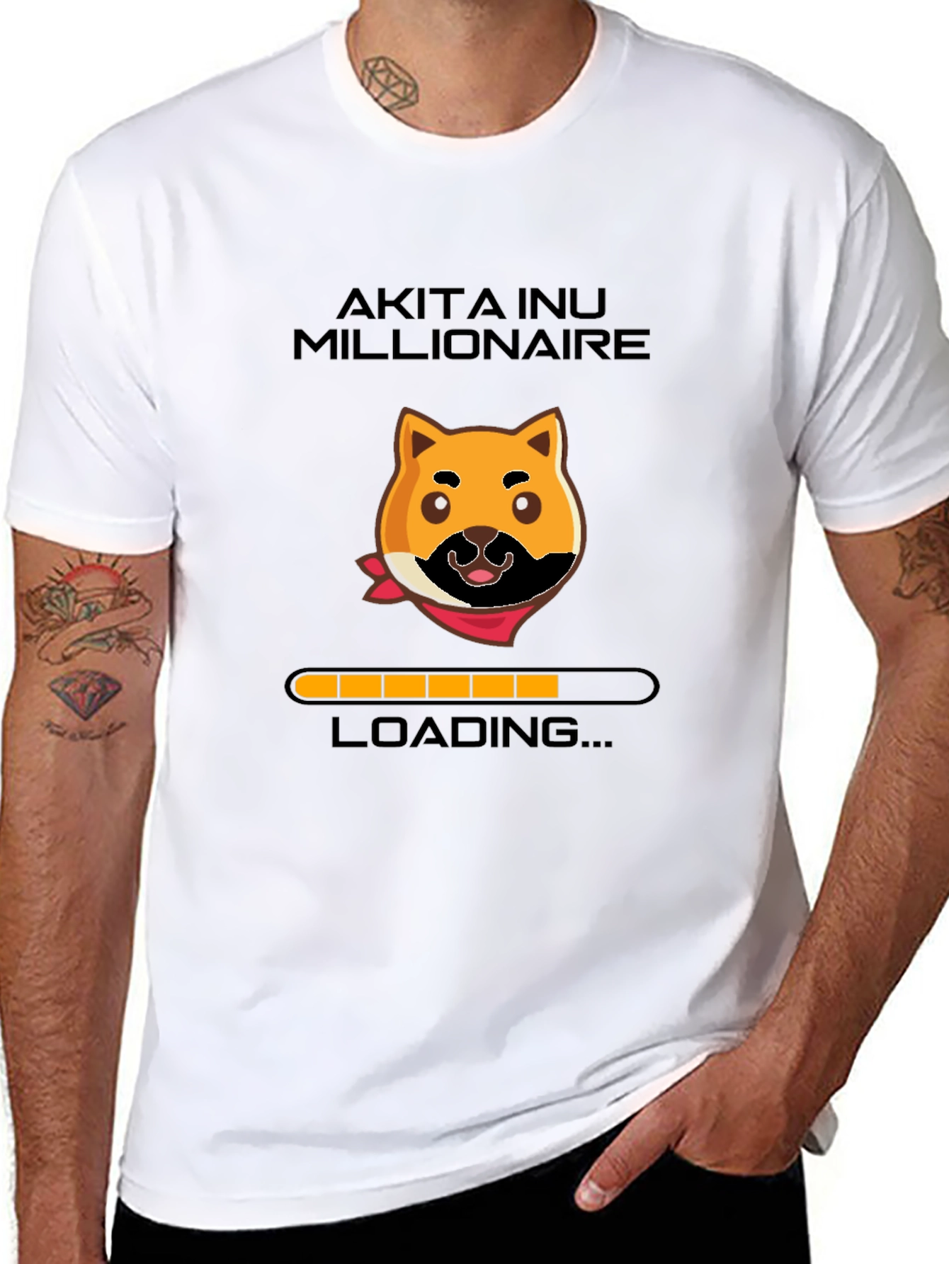 Akita Inu Millionaire Loading T-Shirt - Black