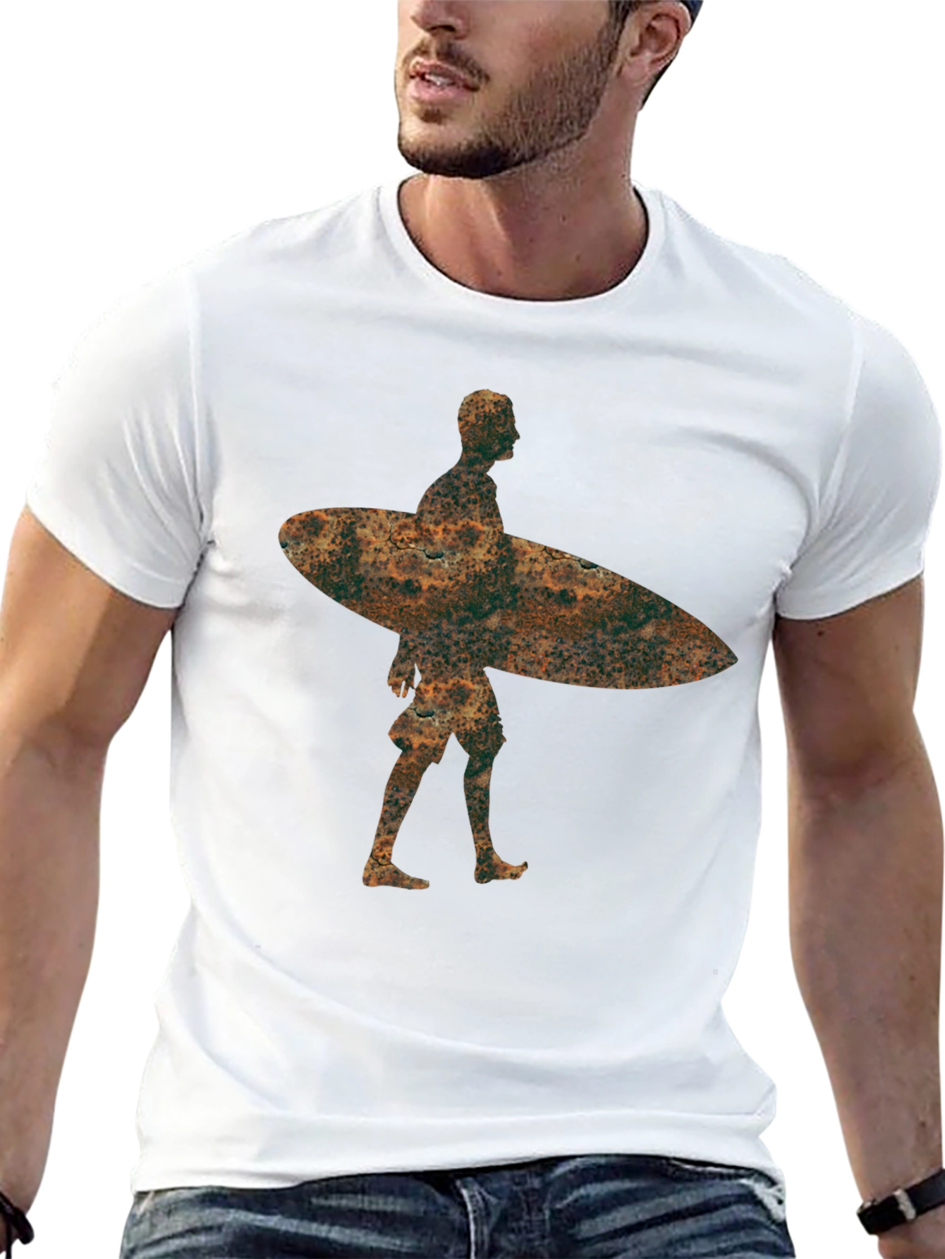 Surfer Graphic Tee - Unique Artistic Design