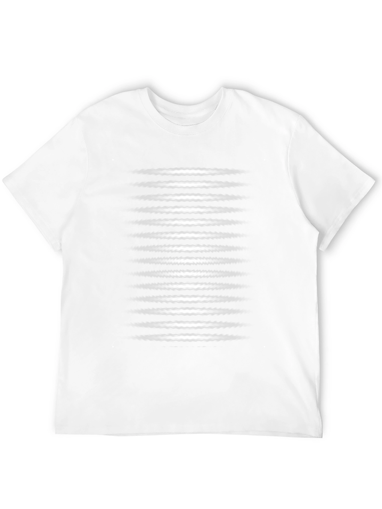 Optical Illusion Stripe Tee - Mens Black Graphic T-Shirt