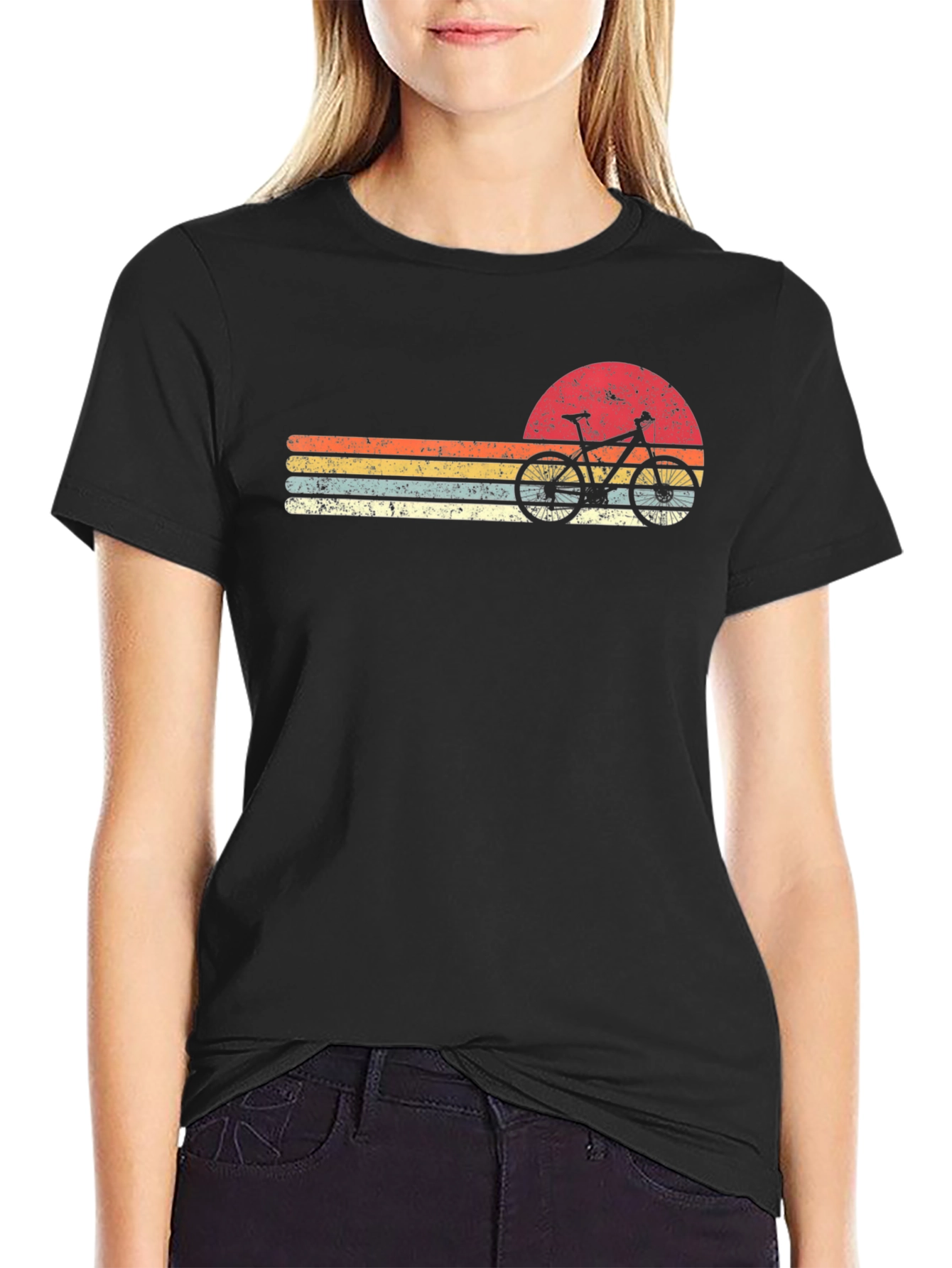 Retro Sunset Bicycle Graphic Tee