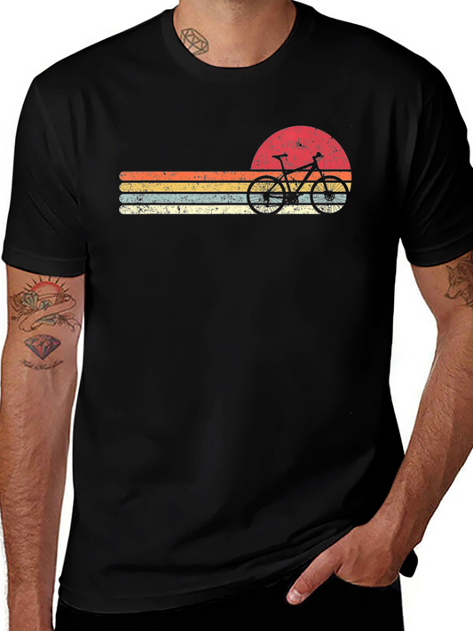 Retro Sunset Bicycle Graphic Tee