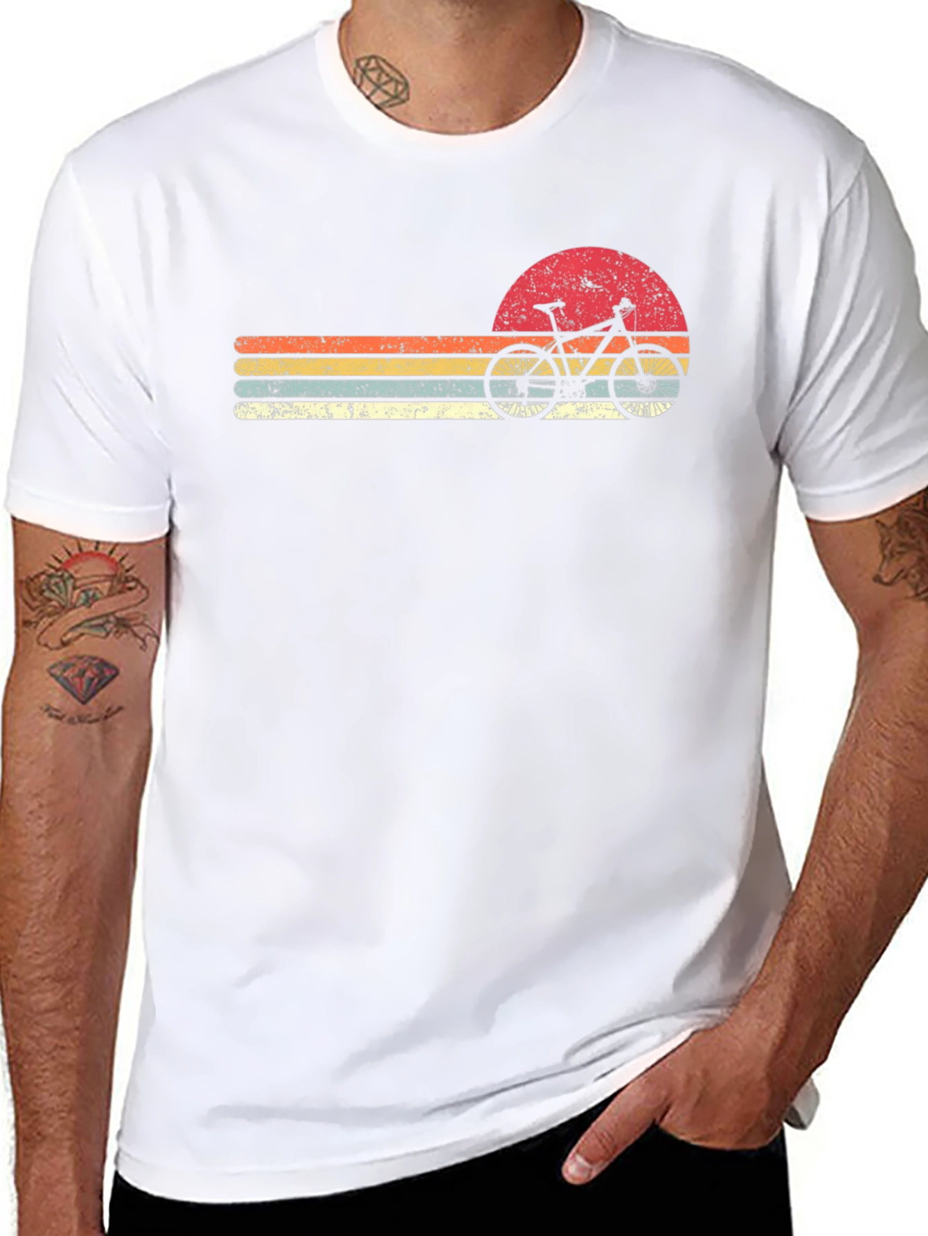 Retro Sunset Bicycle Graphic Tee