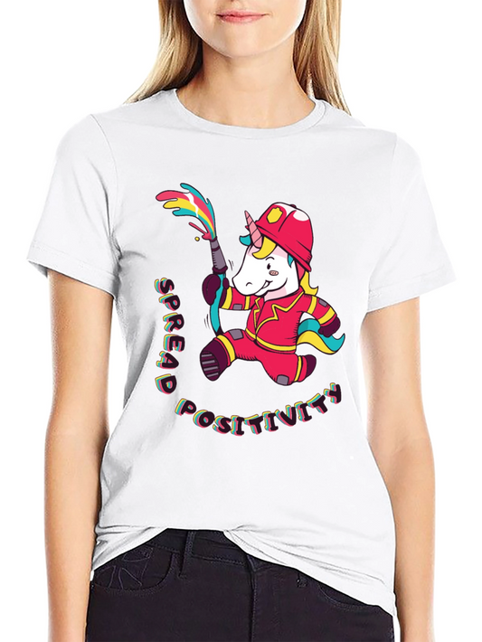 Unicorn Firefighter T-Shirt: Spread Positivity!
