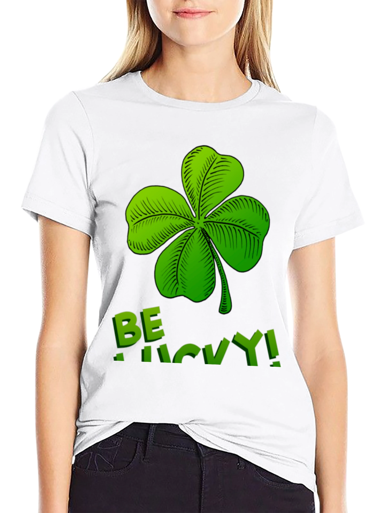 Be Lucky Shamrock Graphic T-Shirt