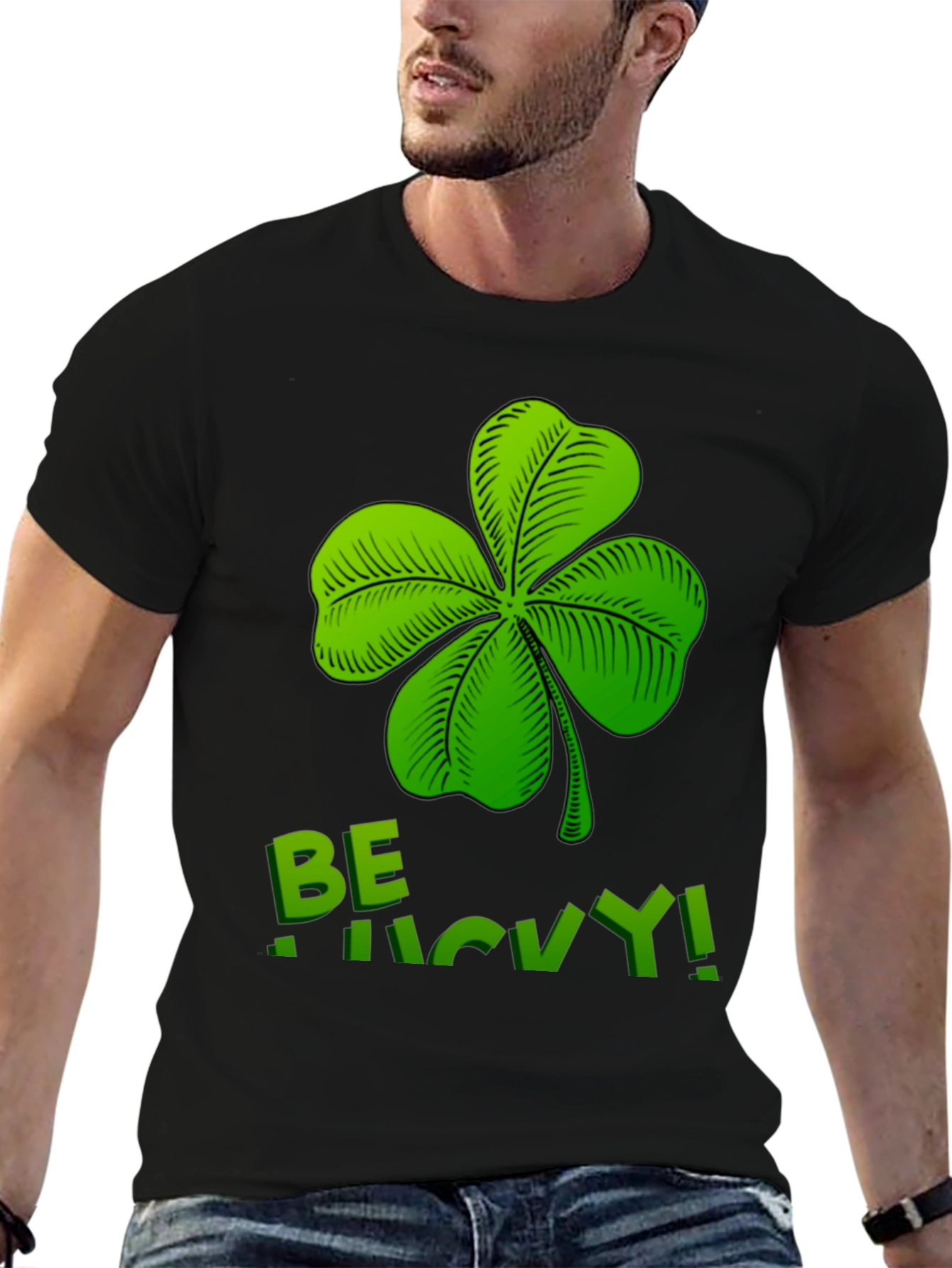 Be Lucky Shamrock Graphic T-Shirt