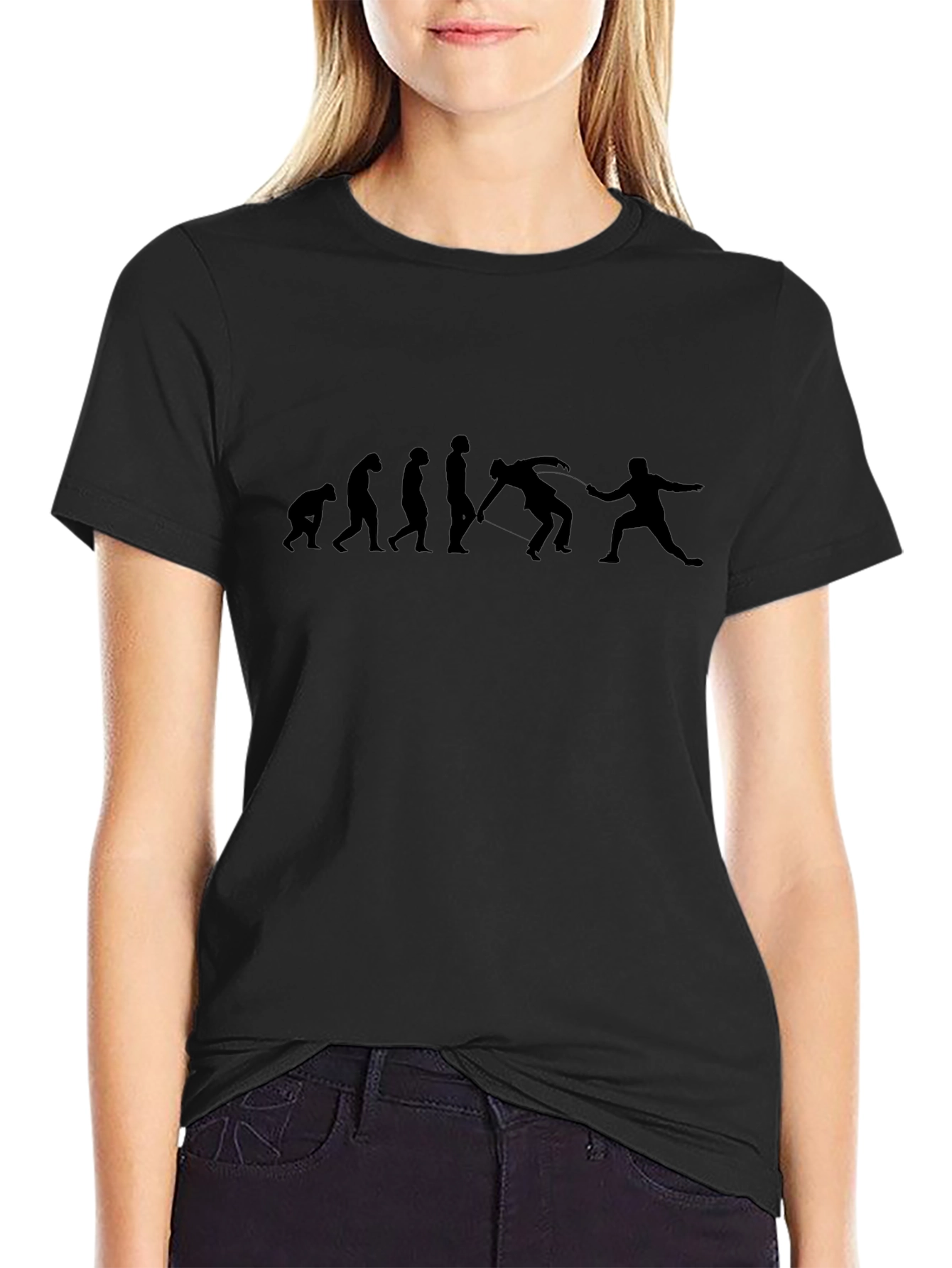 Fencing Evolution Black T-Shirt