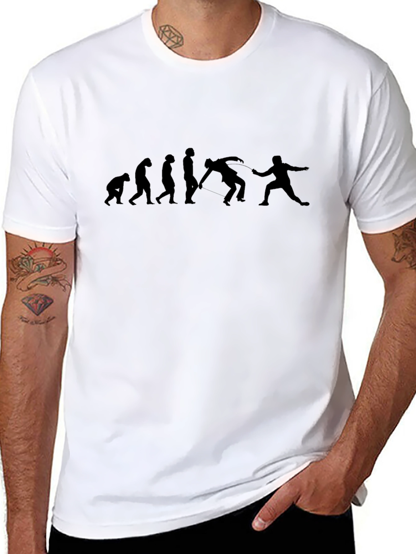 Fencing Evolution Black T-Shirt