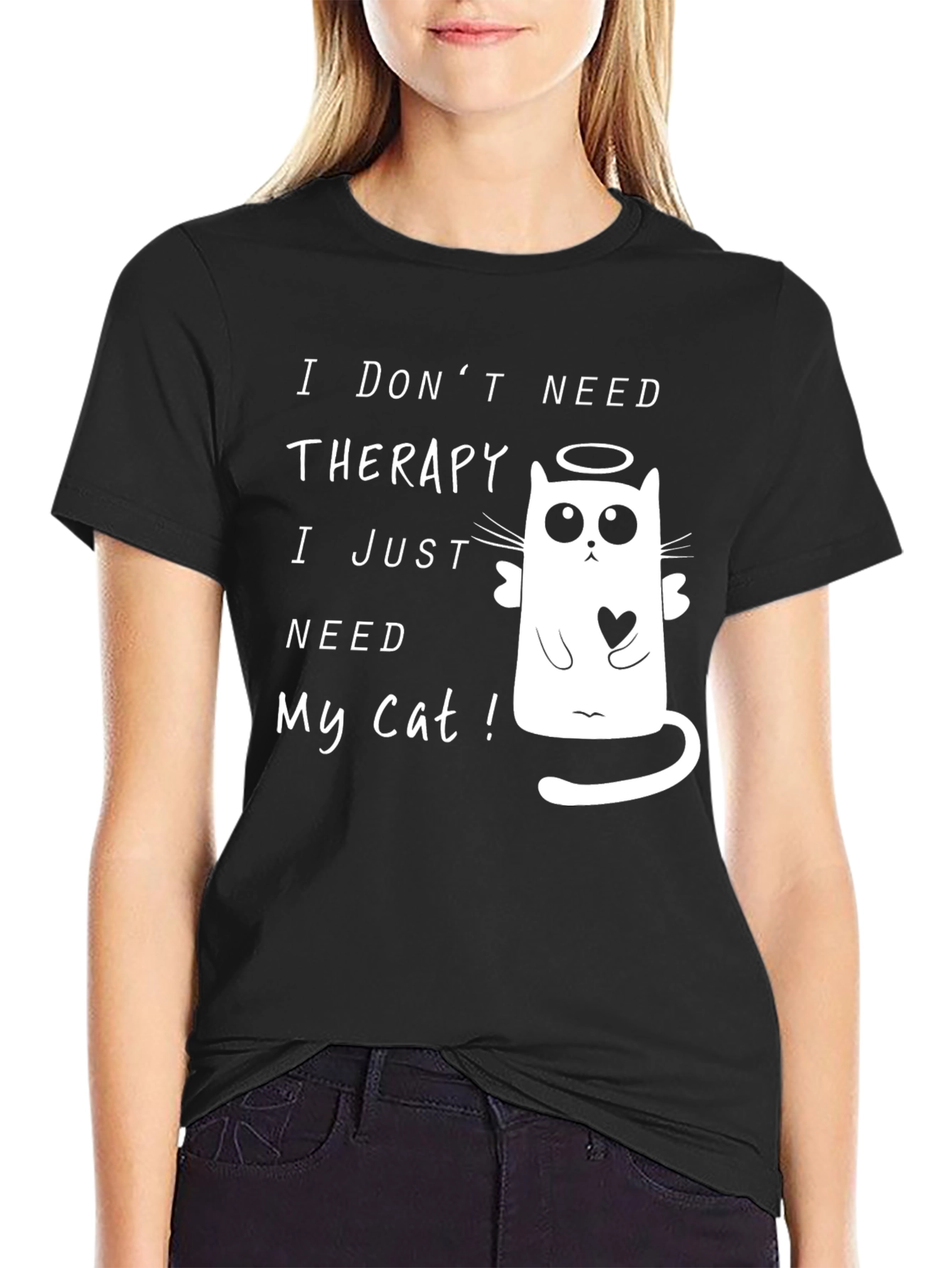 Funny Cat Lover T-Shirt - I Dont Need Therapy
