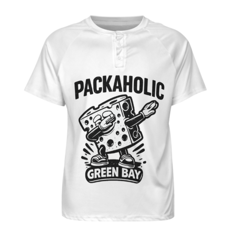 Packaholic Green Bay Football Fan Graphic T-Shirt – Funny Cheese Head Sports Tee for Game Day(z366)