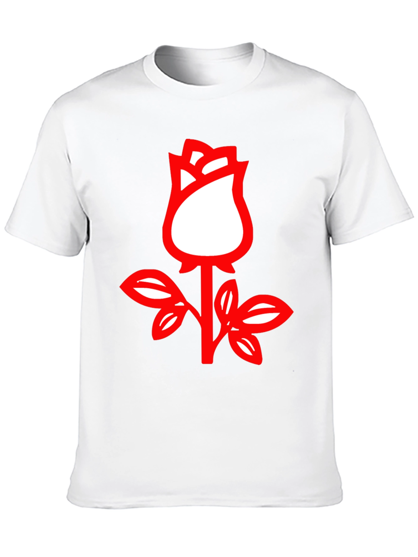 Rose Graphic Tee - Stylish Black Cotton T-Shirt