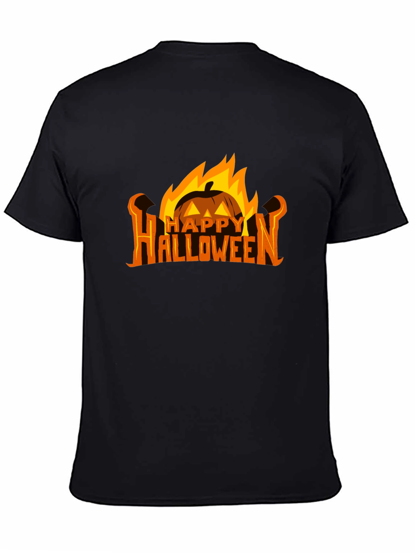 Halloween Pumpkin Fire Graphic Tee