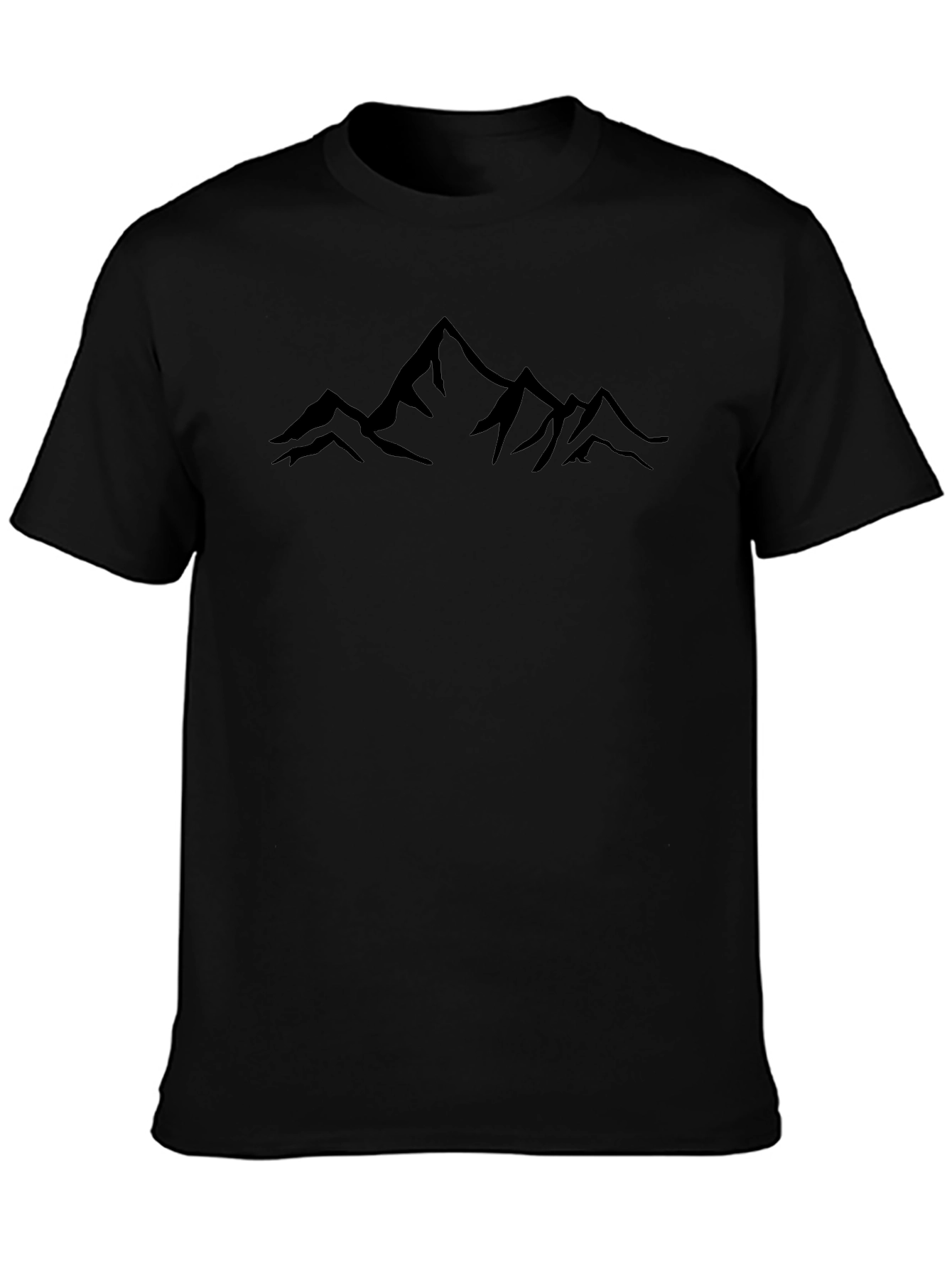 Mens Black Mountain Silhouette Graphic T-Shirt