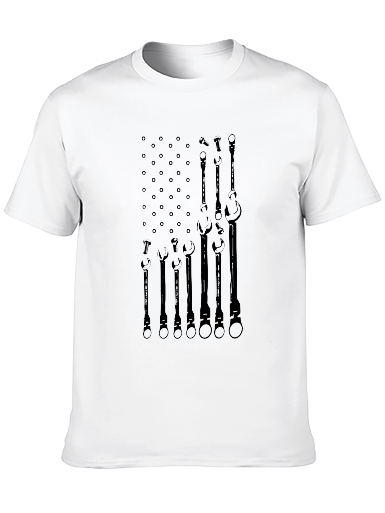 Mechanic American Flag Graphic Tee - Black