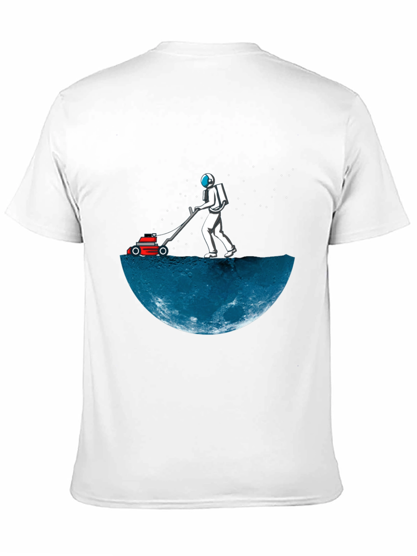 Astronaut Moon Mowing Graphic Tee