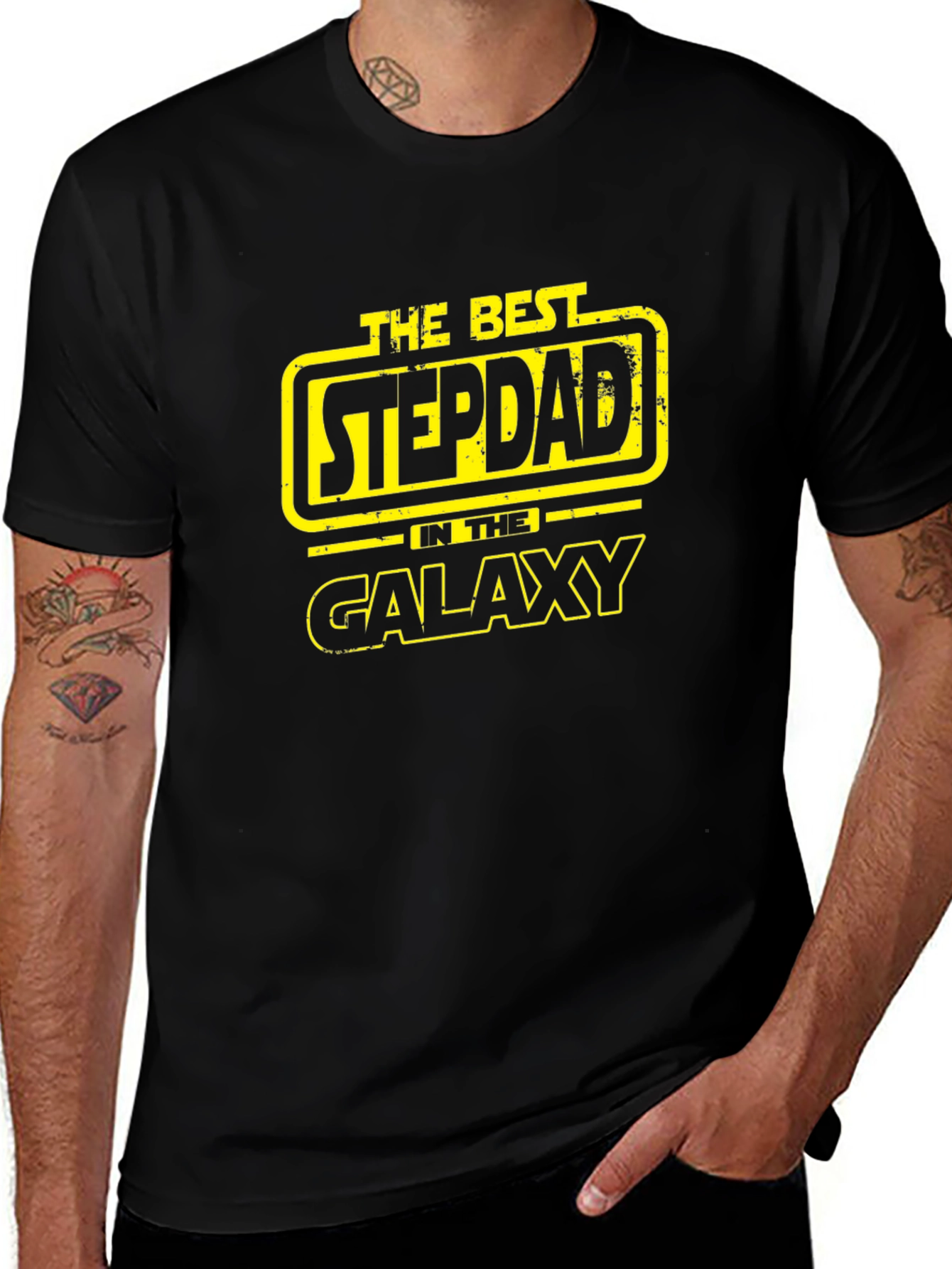 Best Stepdad in the Galaxy - Novelty T-Shirt