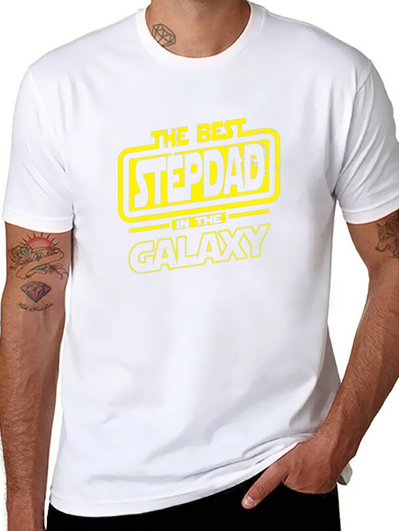 Best Stepdad in the Galaxy - Novelty T-Shirt