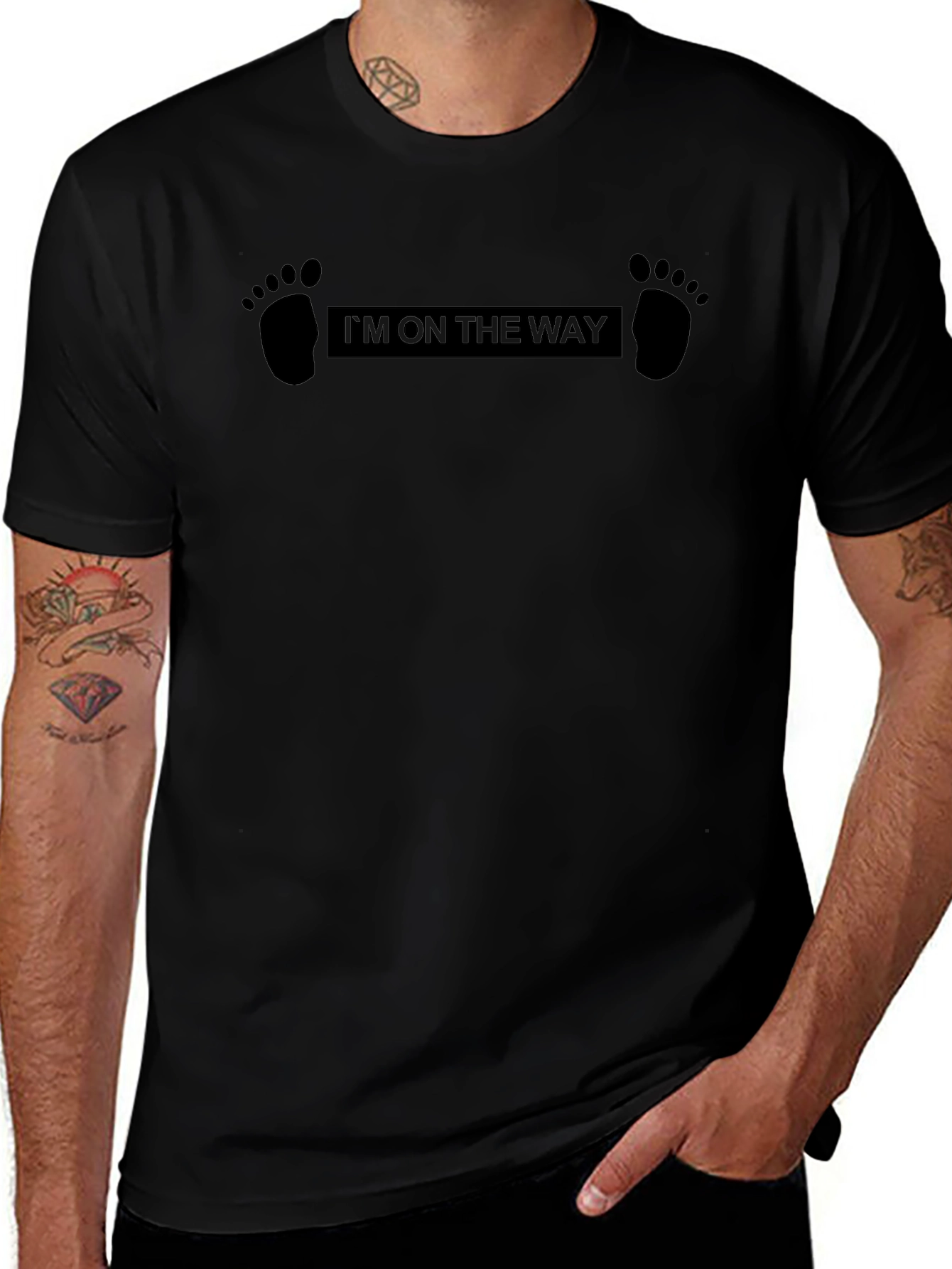 Mens Im On The Way Pregnancy Announcement T-Shirt