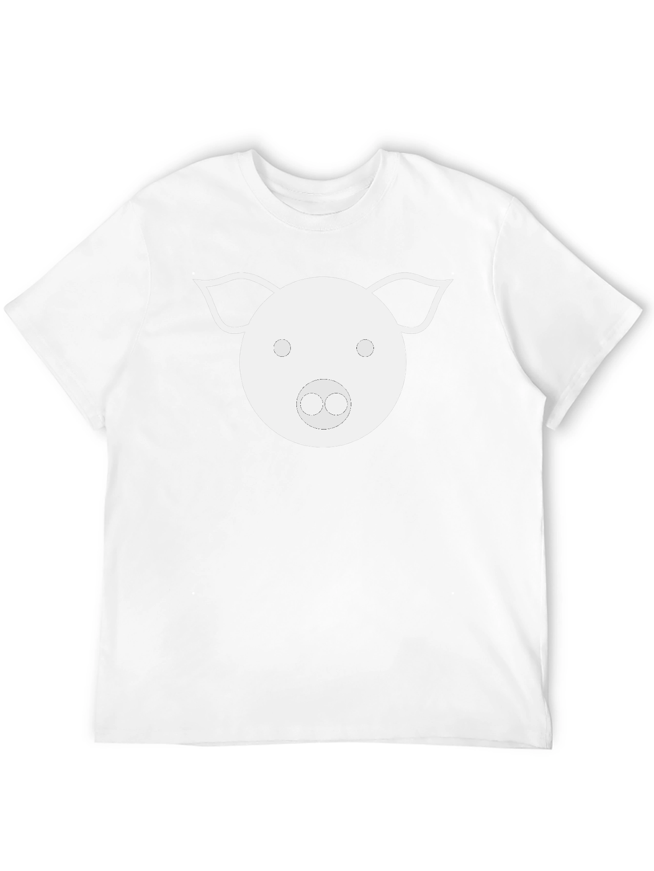 Pig Face Graphic Tee - Black Cotton T-Shirt
