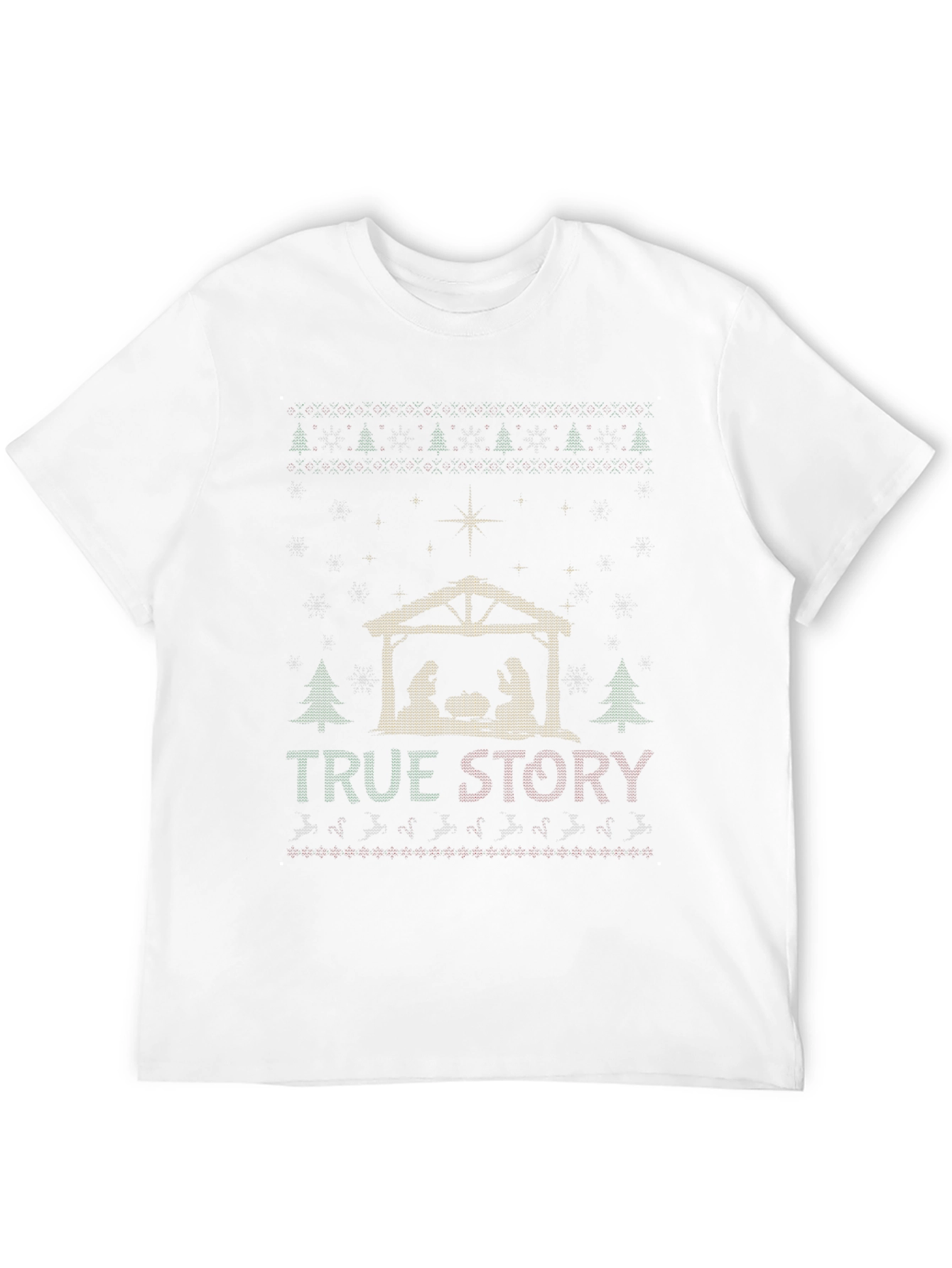 True Story Nativity Scene Black T-Shirt