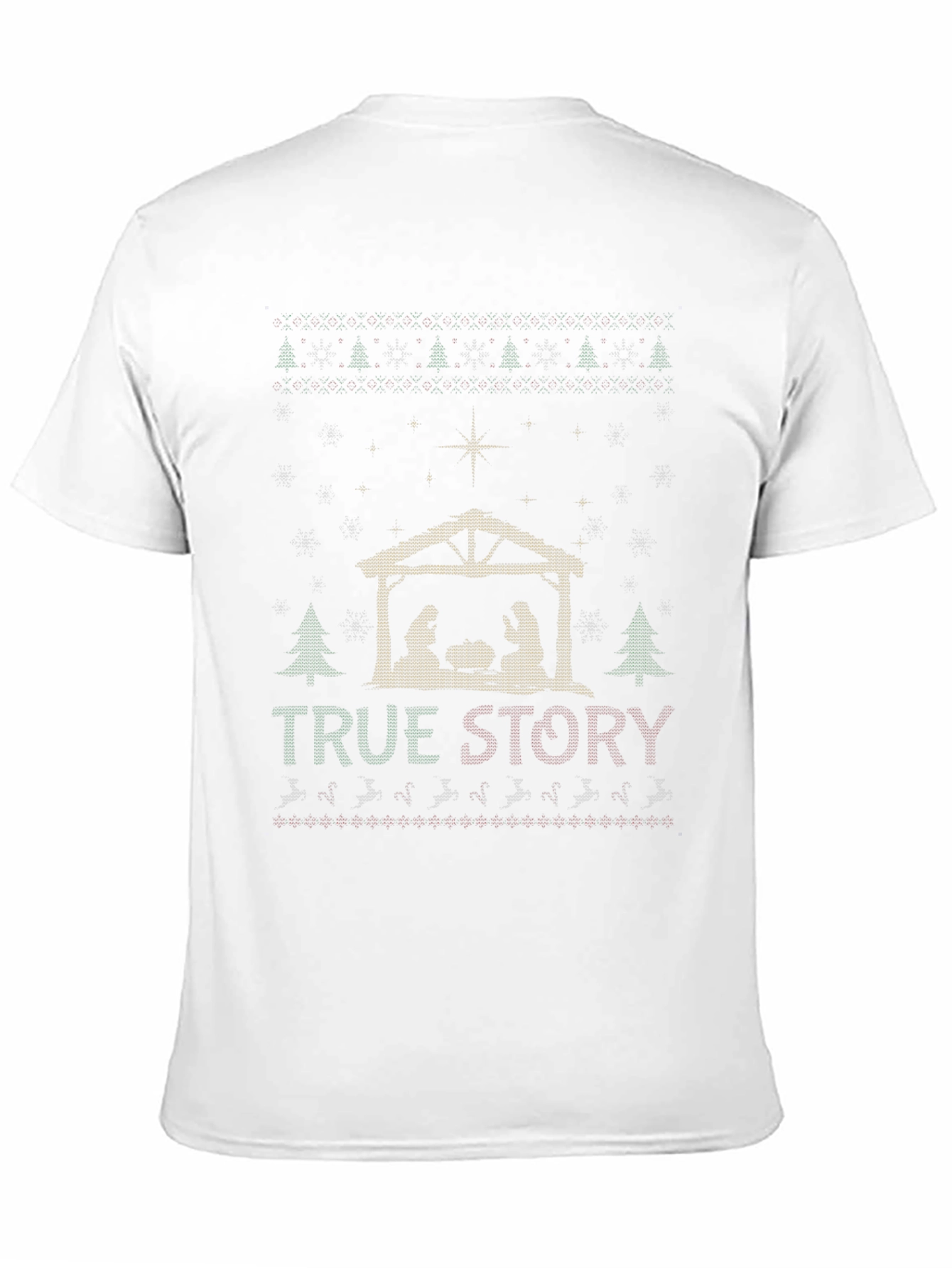 True Story Nativity Scene Black T-Shirt