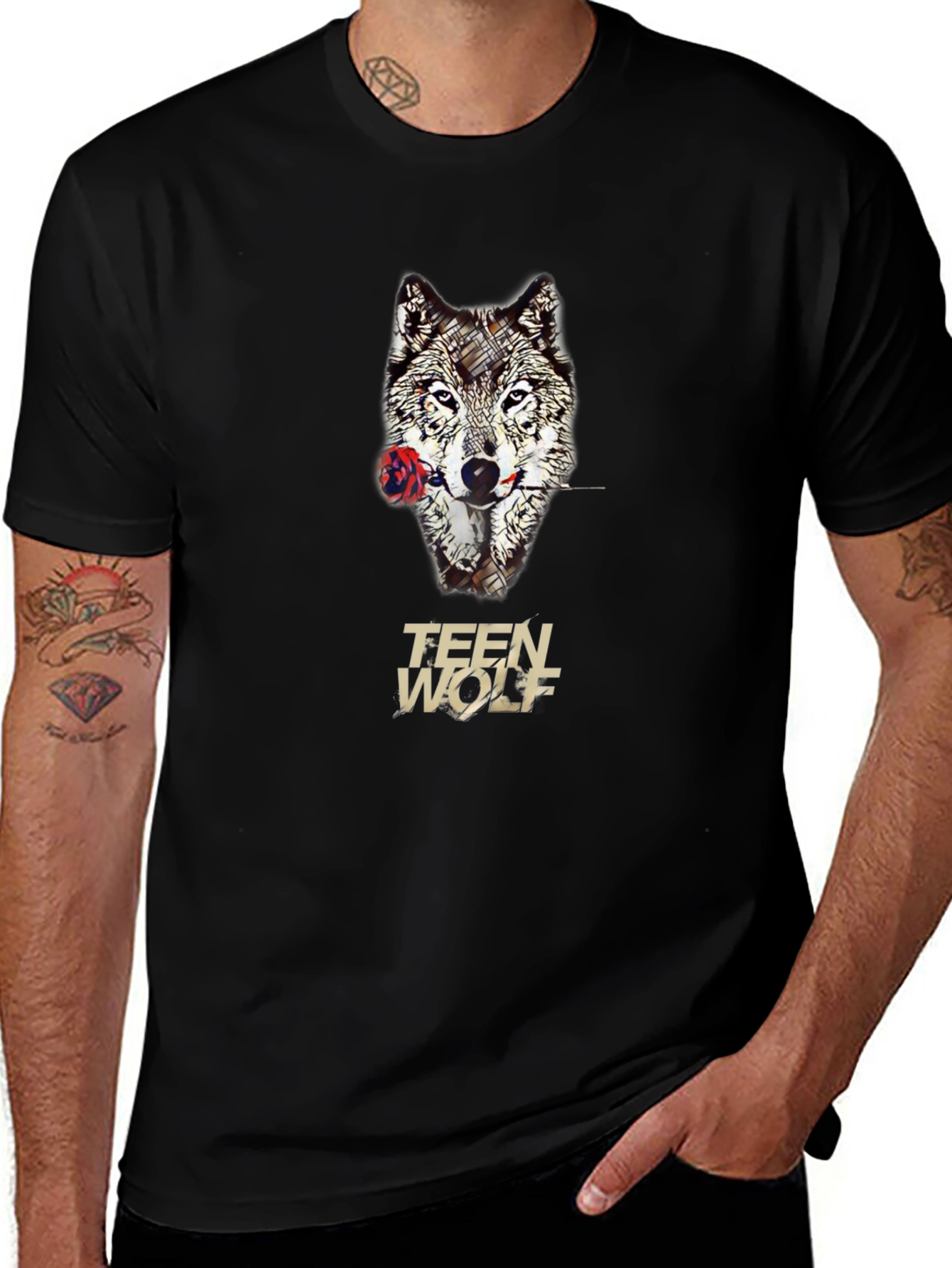Teen Wolf T-Shirt - Wolf & Rose Graphic Tee