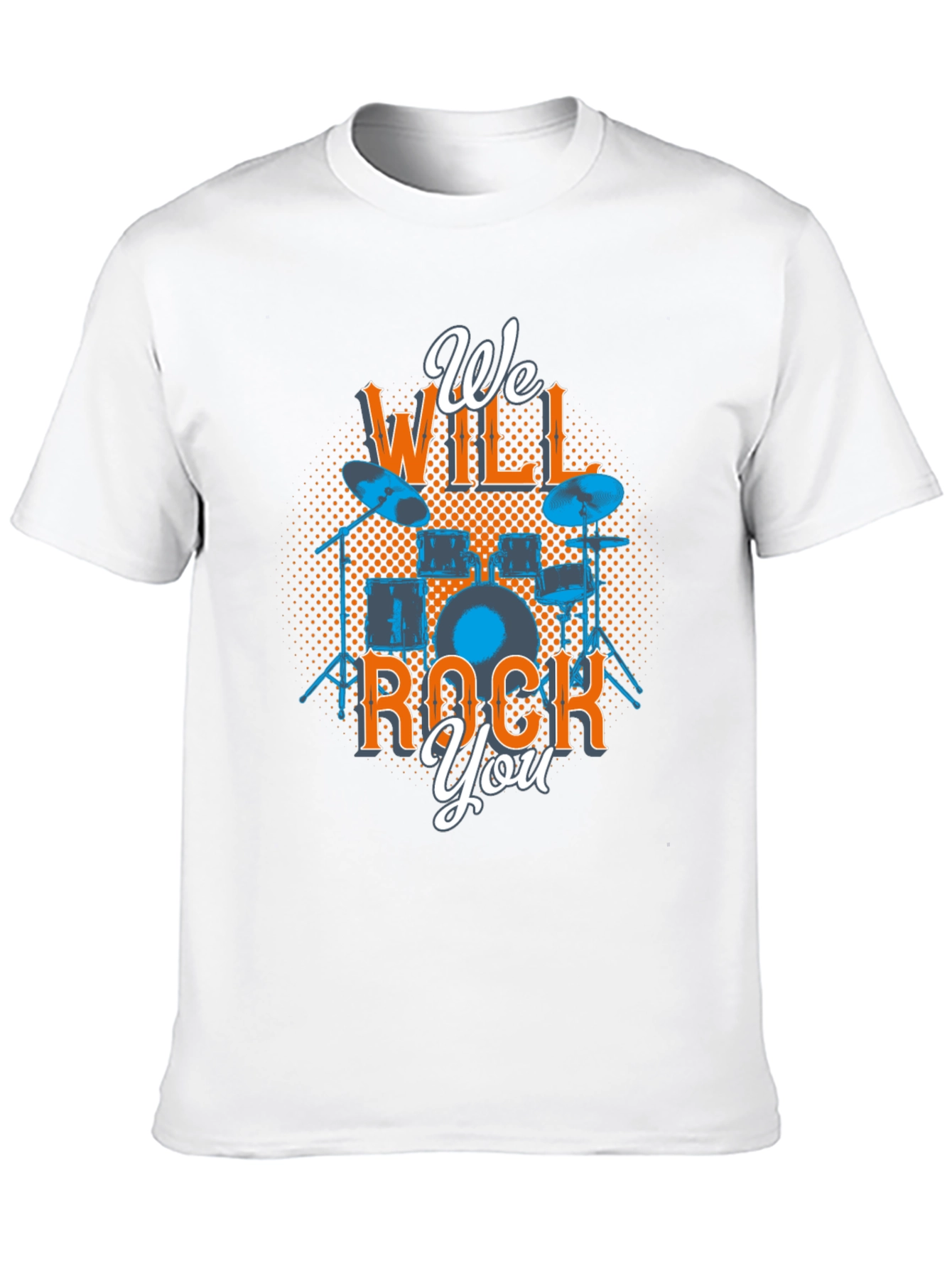 We Will Rock You Drum Set Graphic Tee