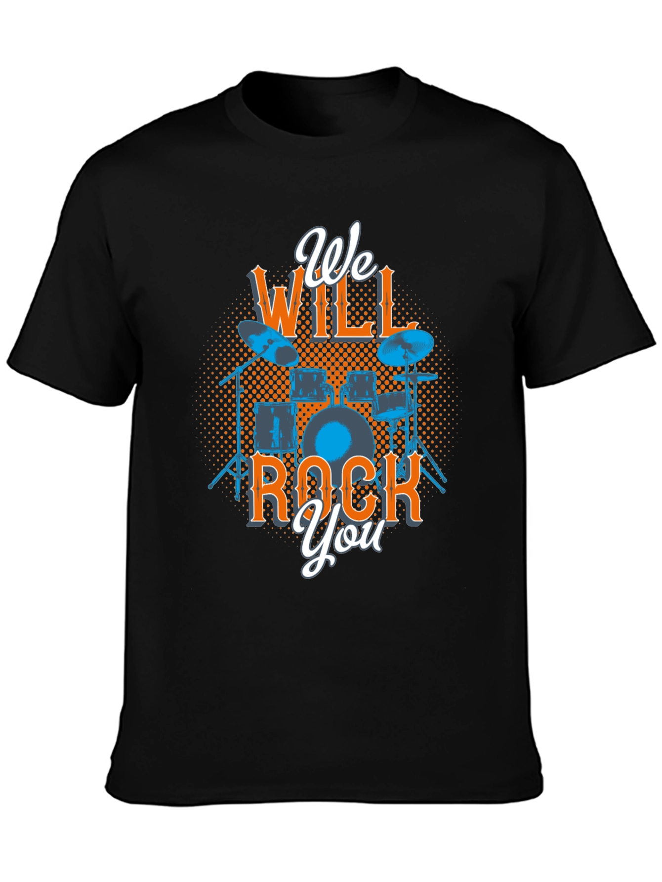We Will Rock You Drum Set Graphic Tee