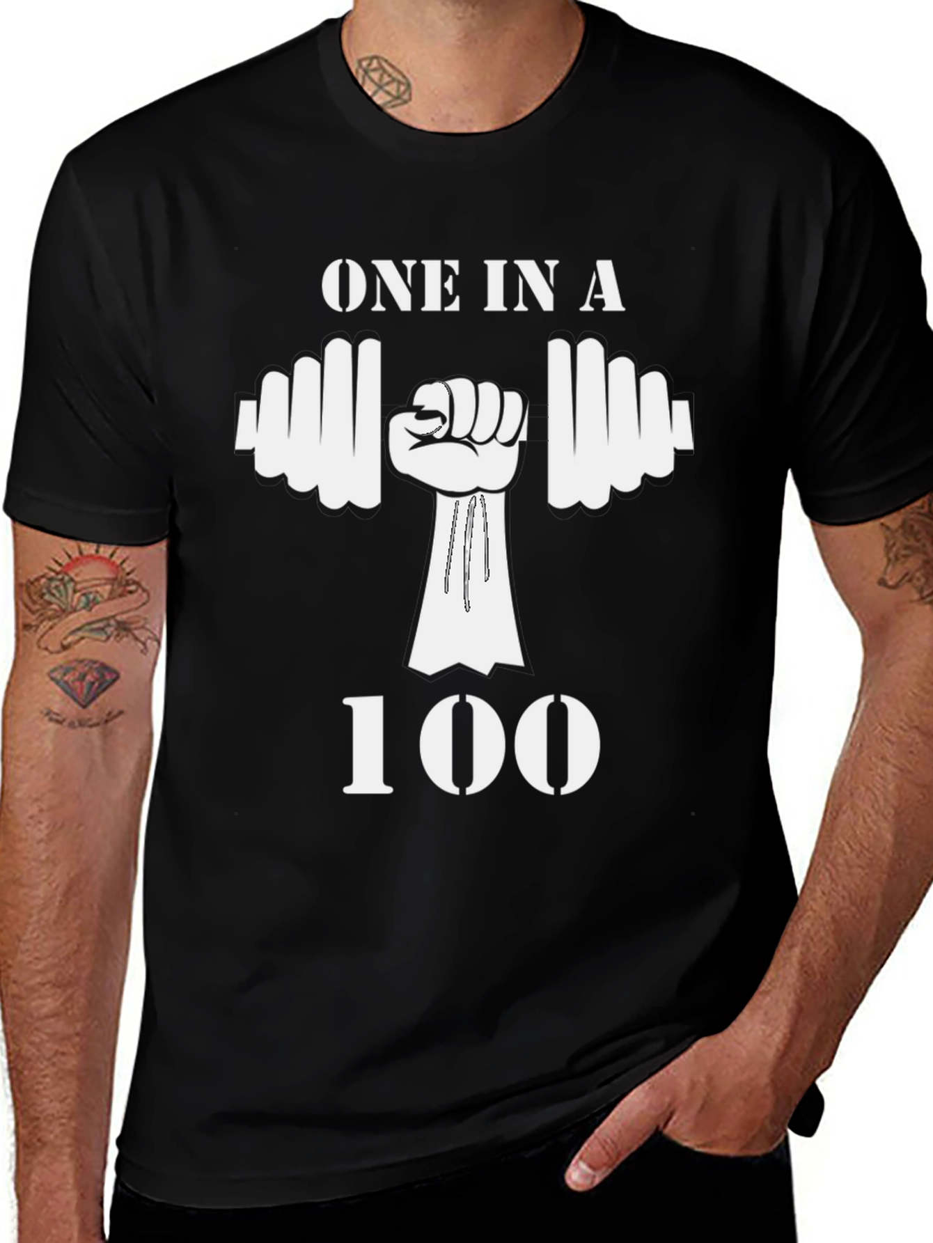 One in a 100 Graphic T-Shirt - Fitness Motivation