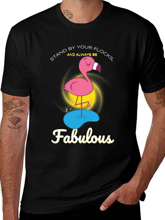 Fabulous Flamingo Graphic Tee - Stand By Your Flock T-Shirt