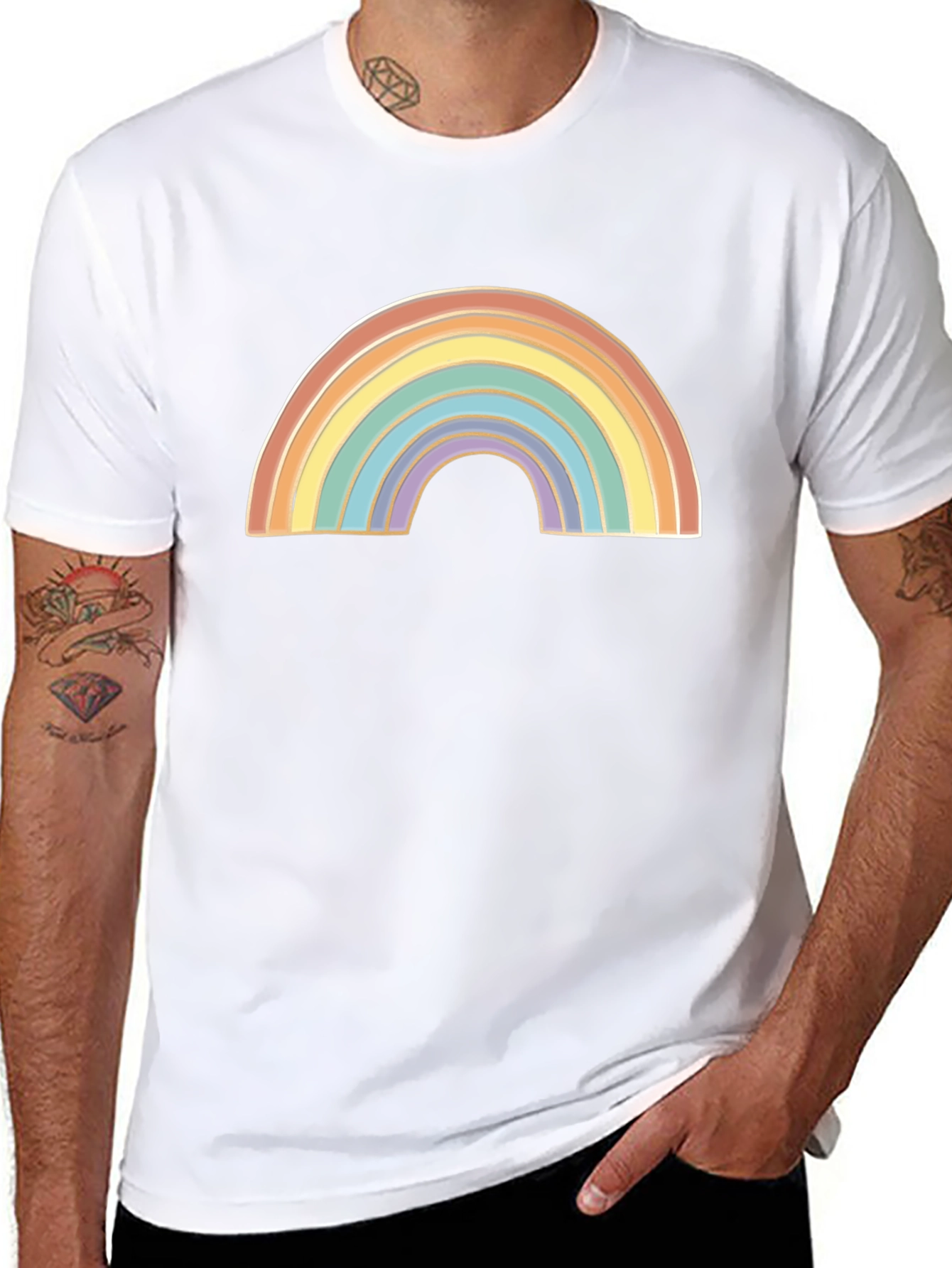 Rainbow Graphic Black T-Shirt