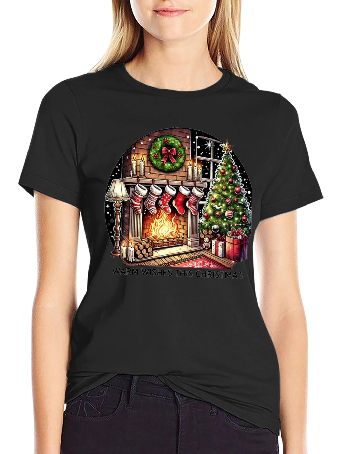 Christmas Fireplace T-Shirt