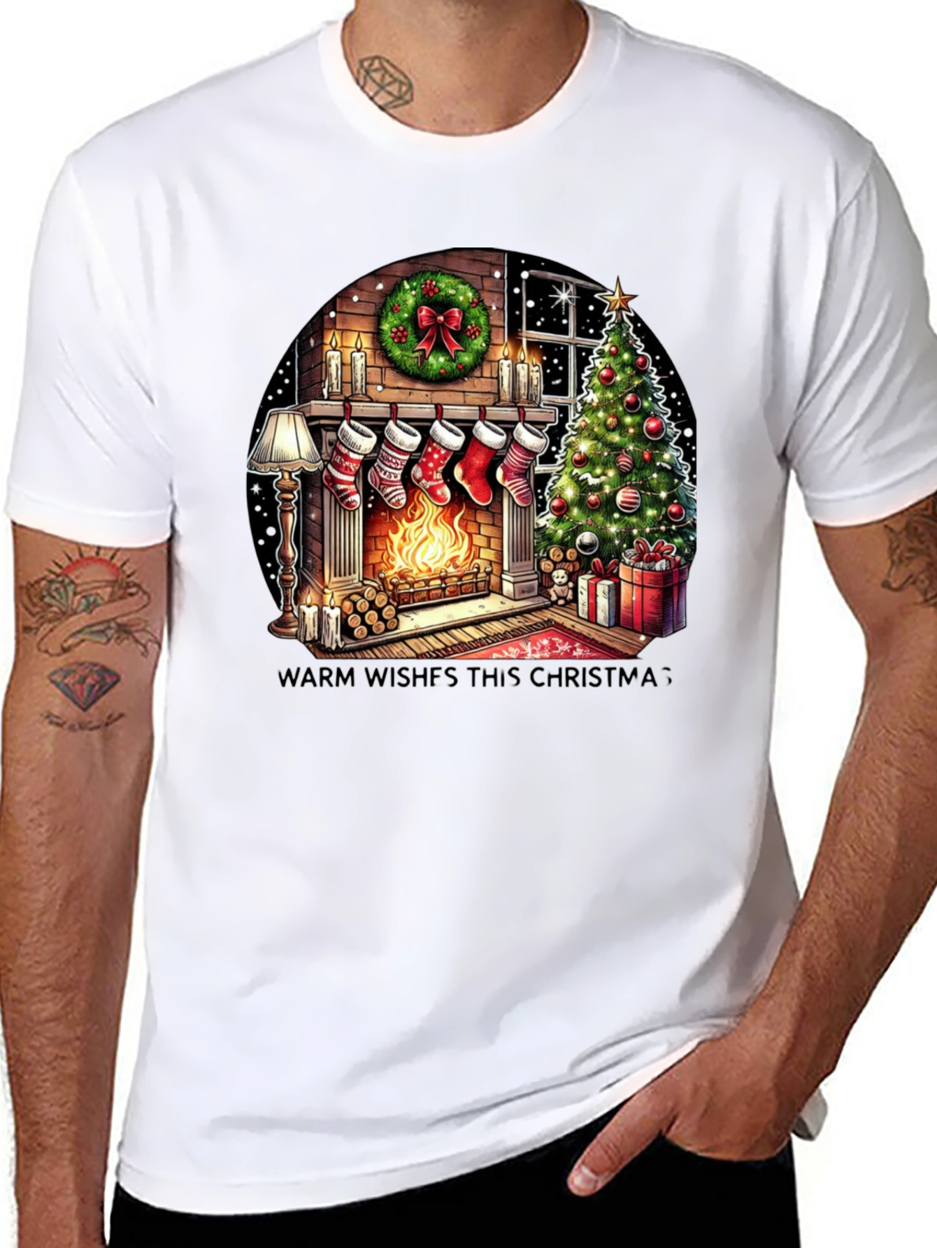 Christmas Fireplace T-Shirt