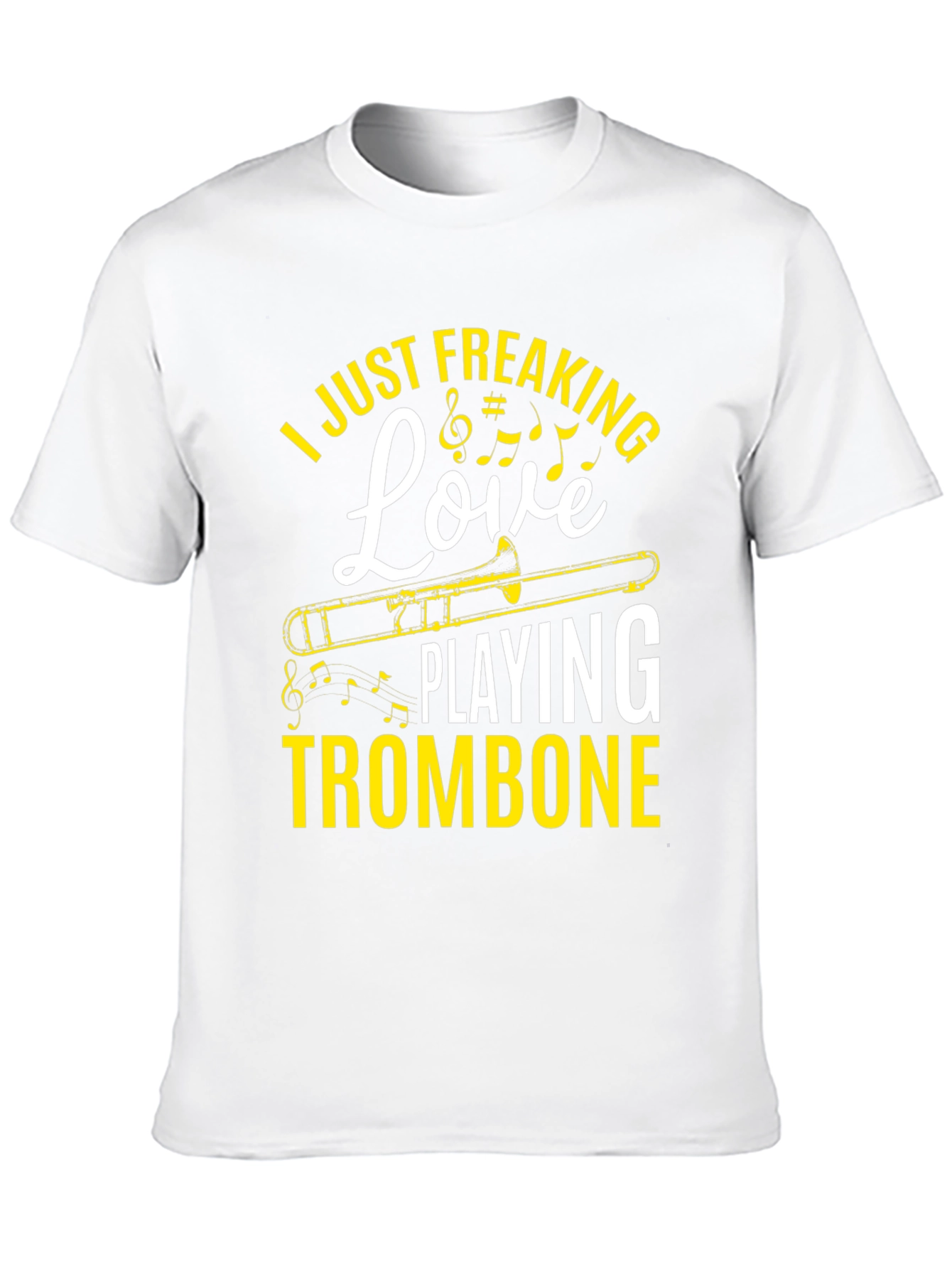 I Love Playing Trombone Graphic Tee - Musician Shirt