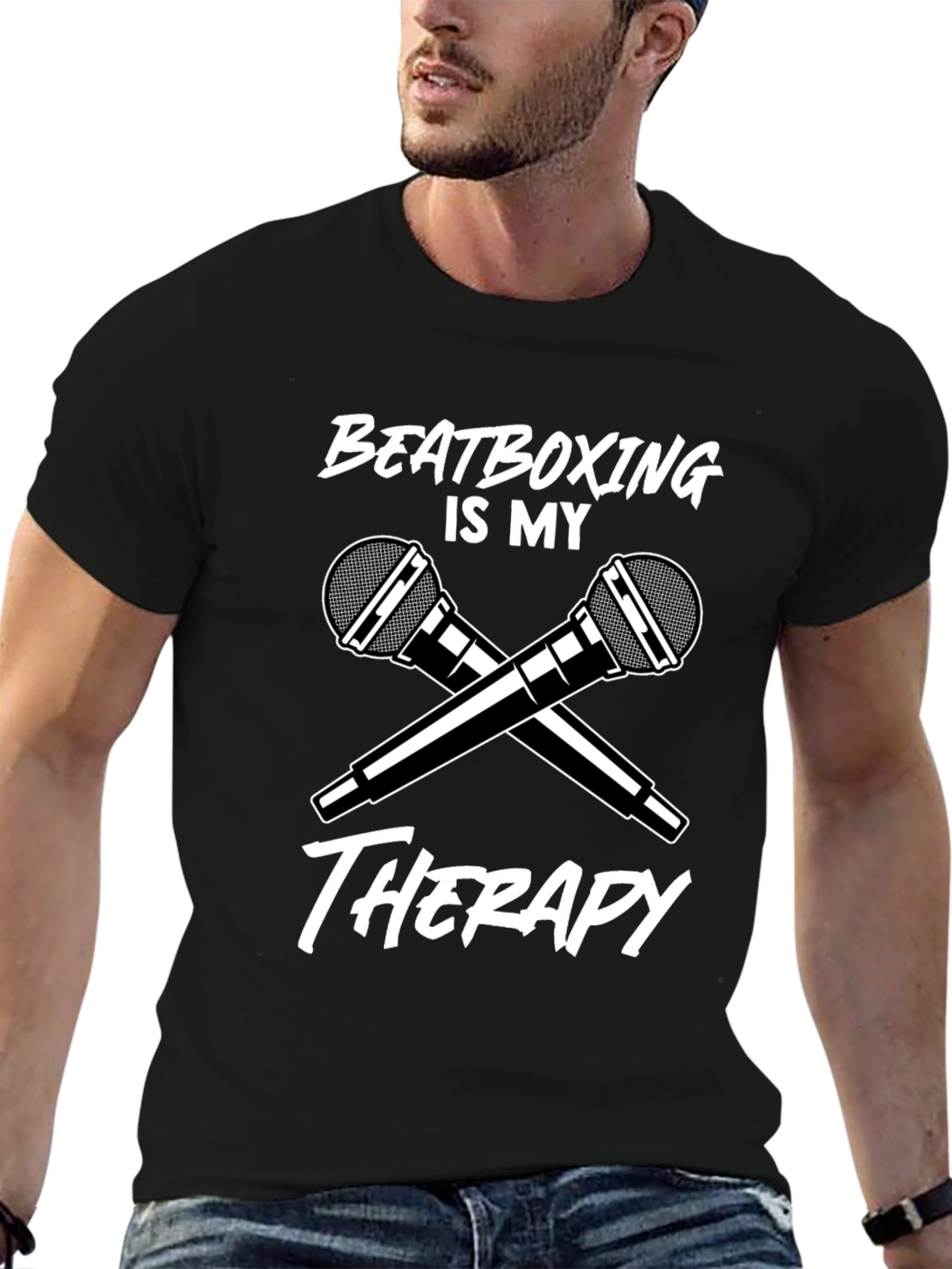 Beatboxing Therapy T-Shirt Microphone Graphic Music Tee