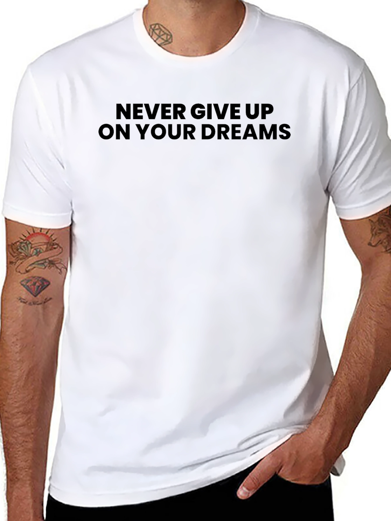 Inspirational Never Give Up Graphic Tee