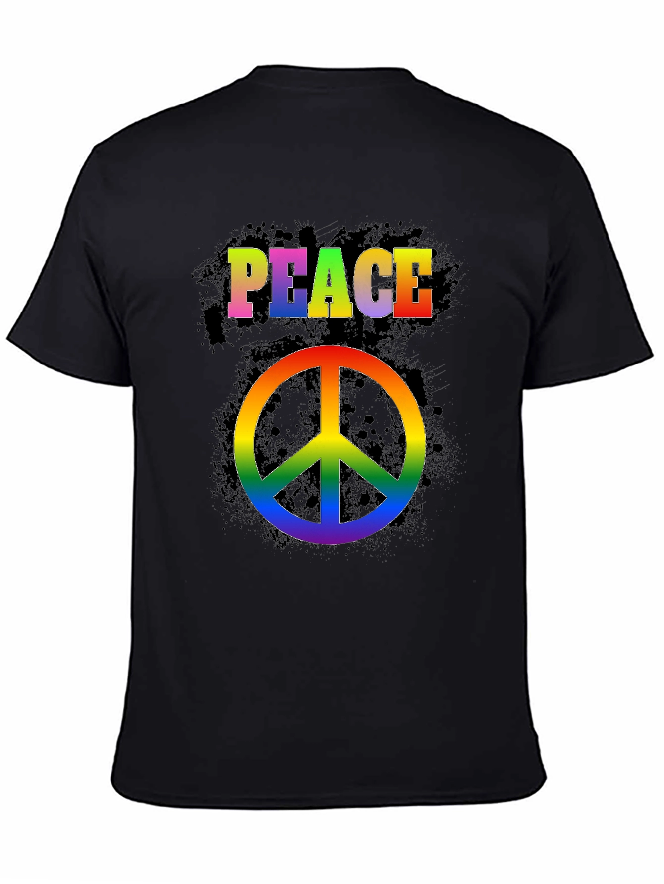 Rainbow Peace Sign T-Shirt - Retro Style
