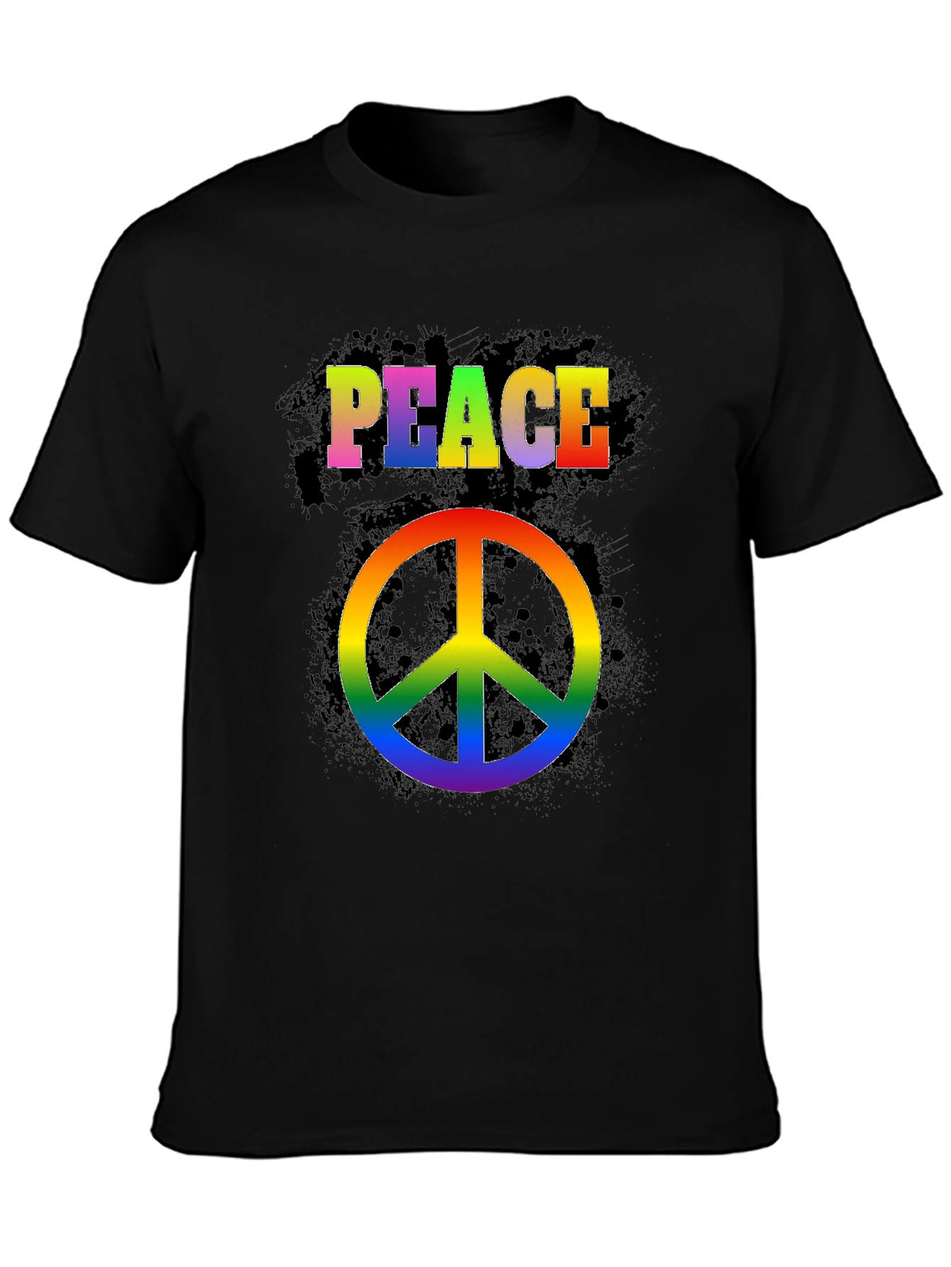 Rainbow Peace Sign T-Shirt - Retro Style