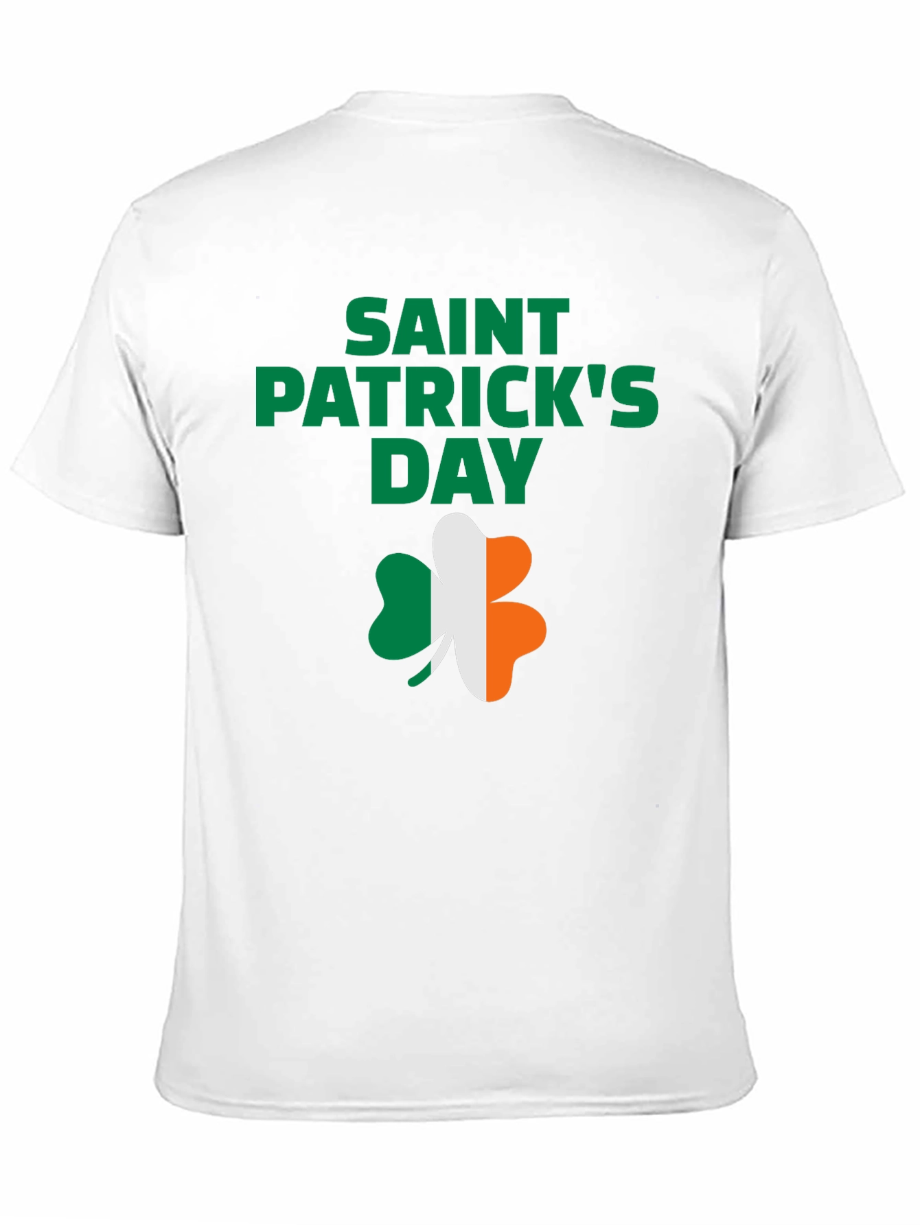St. Patricks Day Black T-Shirt with Shamrock Design